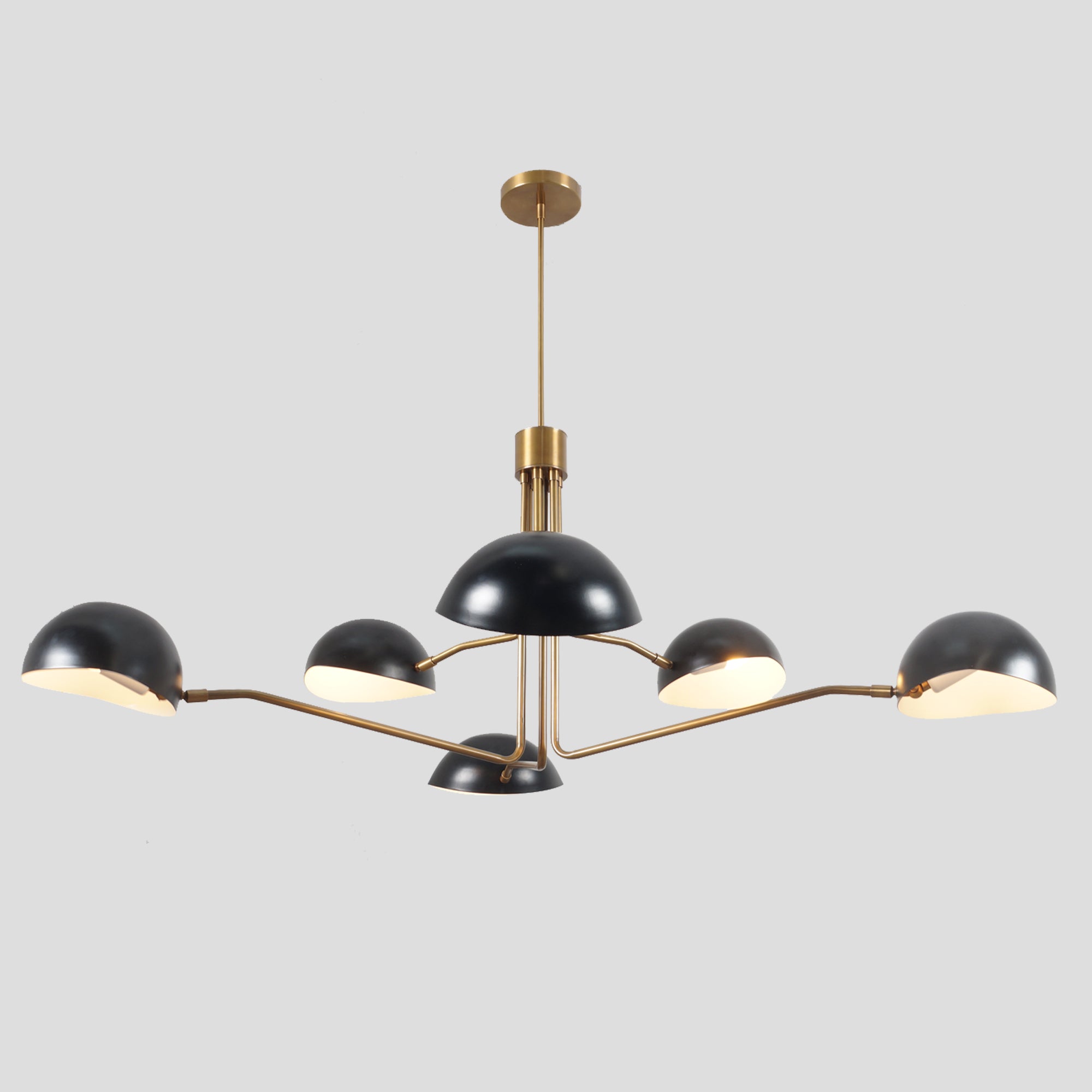 Two Tier Brass Sputnik Ceiling Fixture - Doozie Light Studio