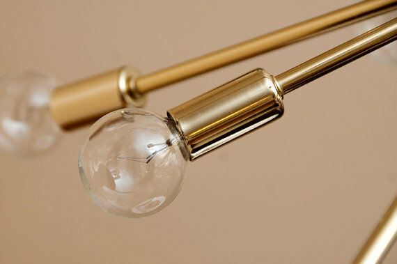 Mid Century Sputnik style table light lamp with 16 bulbs. Sputnik Table Lamp - Doozie Light Studio