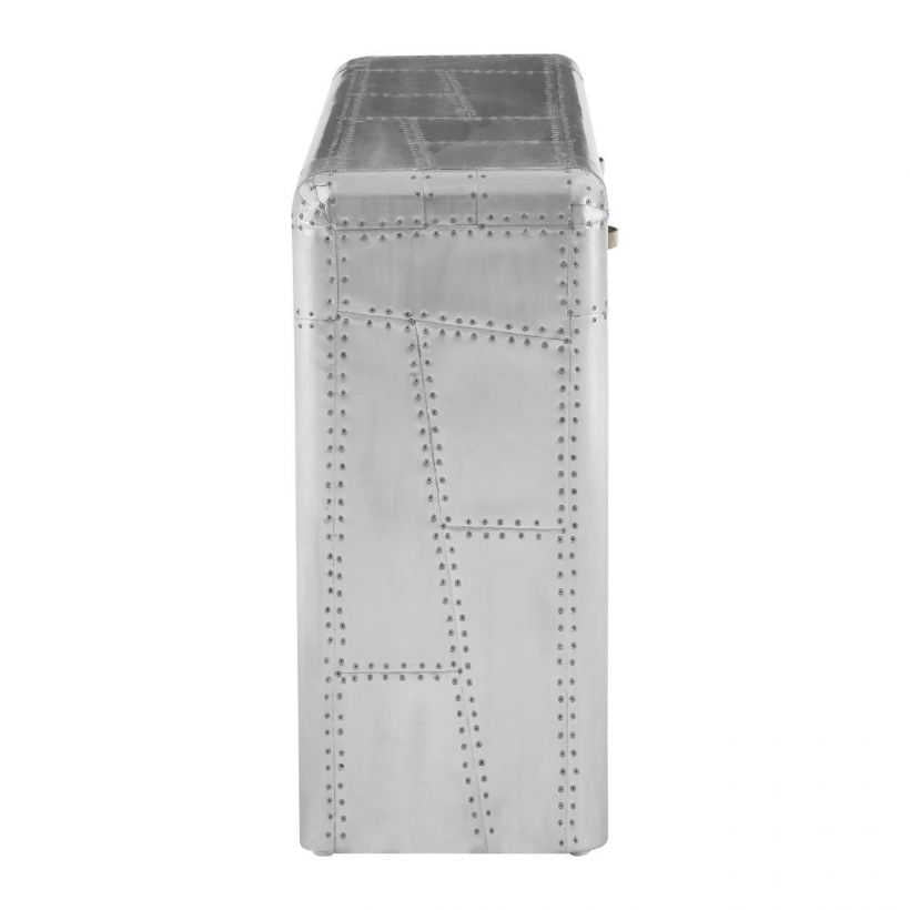 Aviator Silver Console Table - Doozie Light Studio