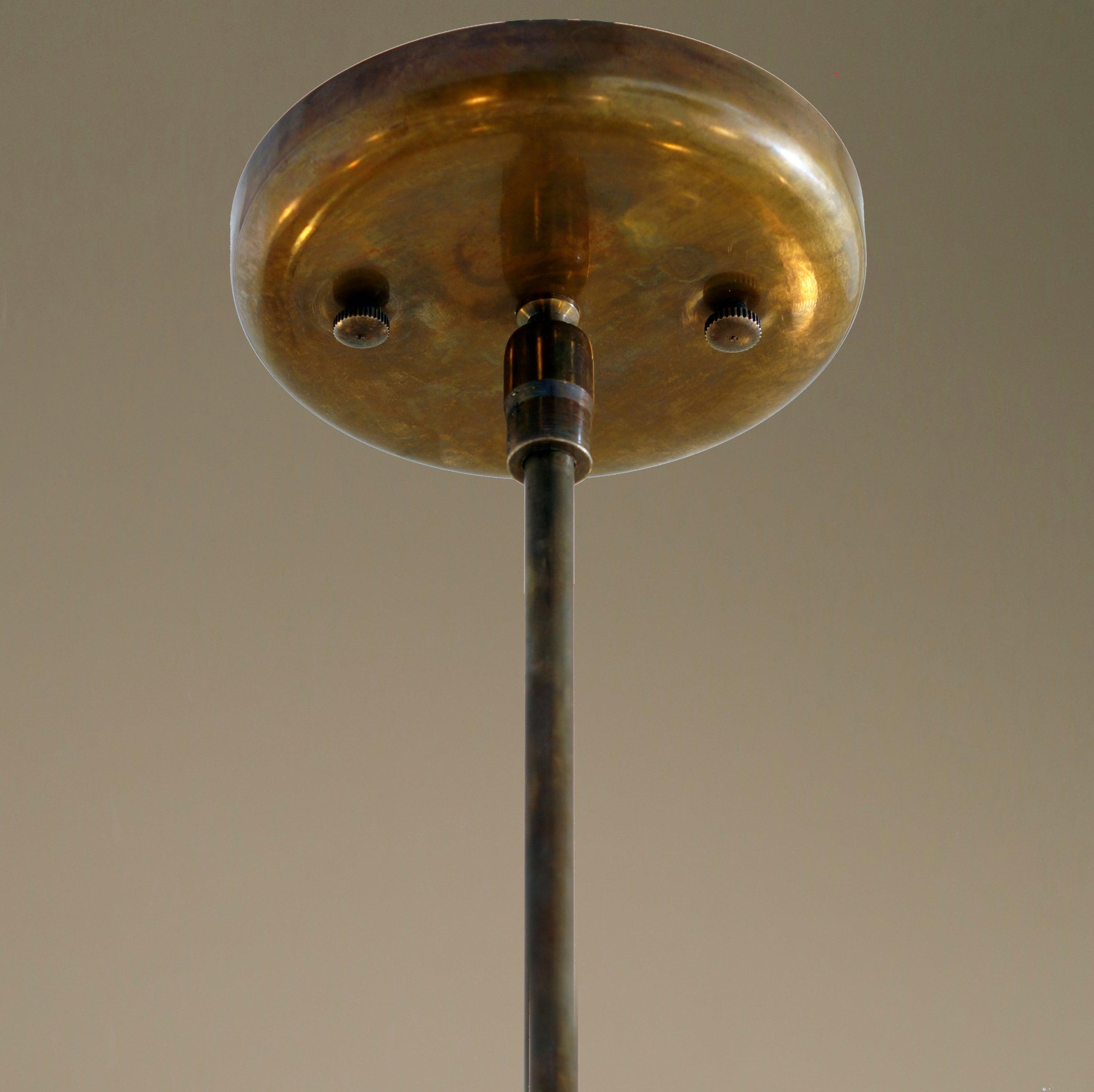 Mid Century Modern Patina Brass Sputnik Chandelier - 16 Arms Sputnik Light - Doozie Light Studio