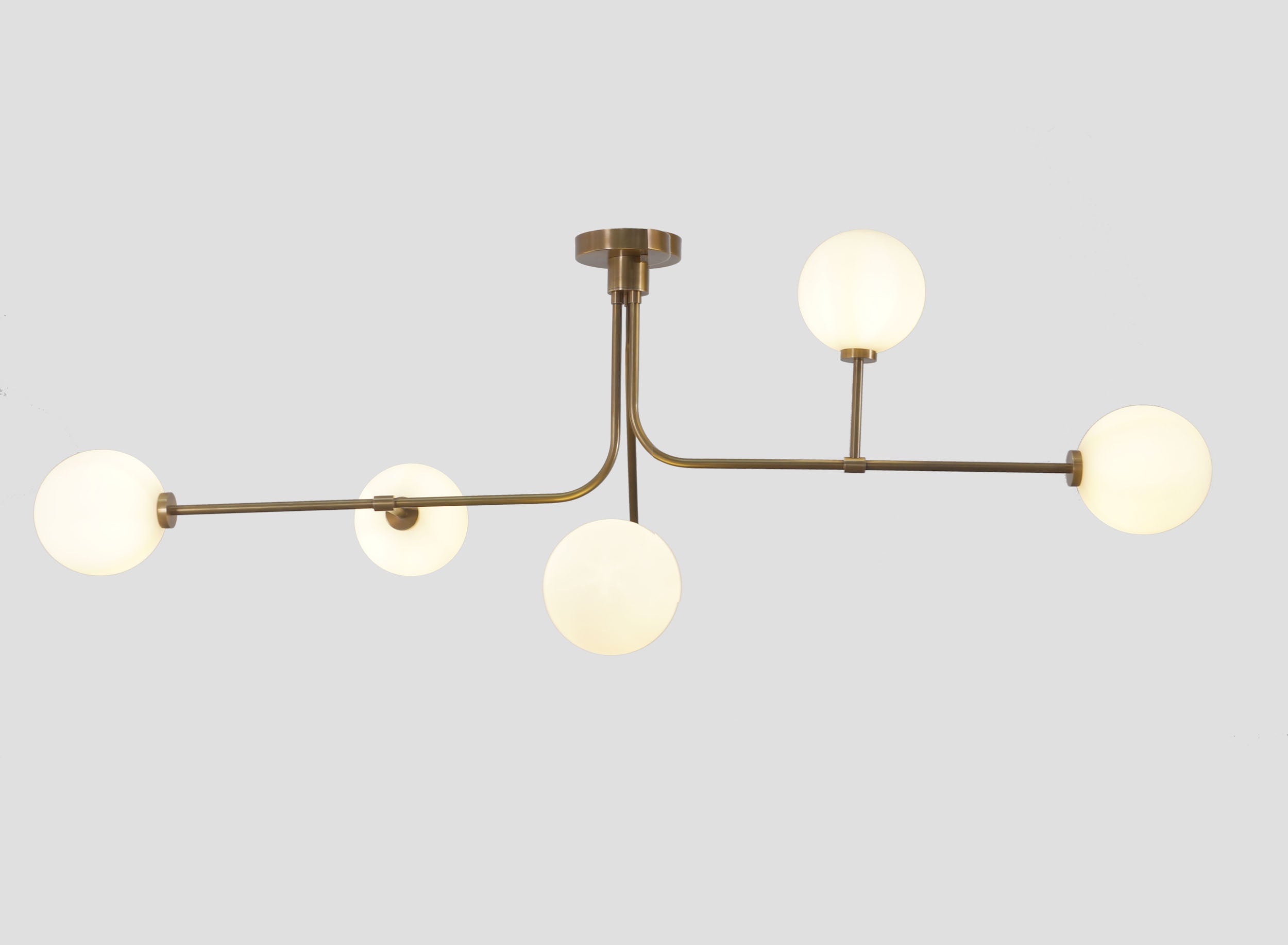 Five Globe Sputnik Chandelier Ceiling Fixture - Doozie Light Studio