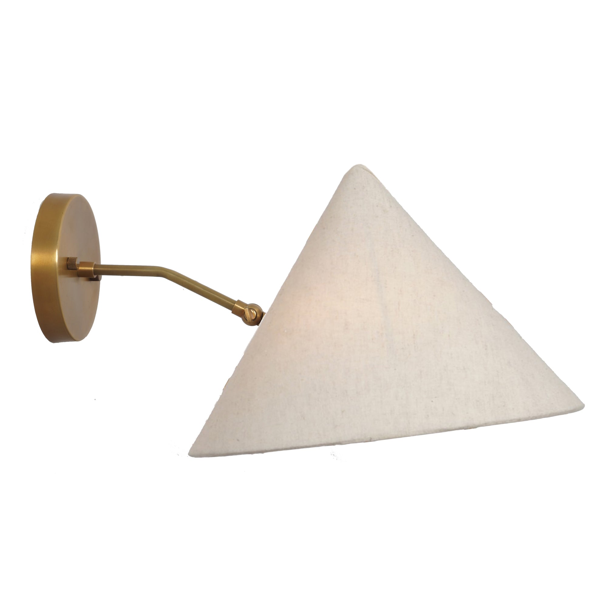Single Light Cone Linen Shade Wall Sconce - Doozie Light Studio