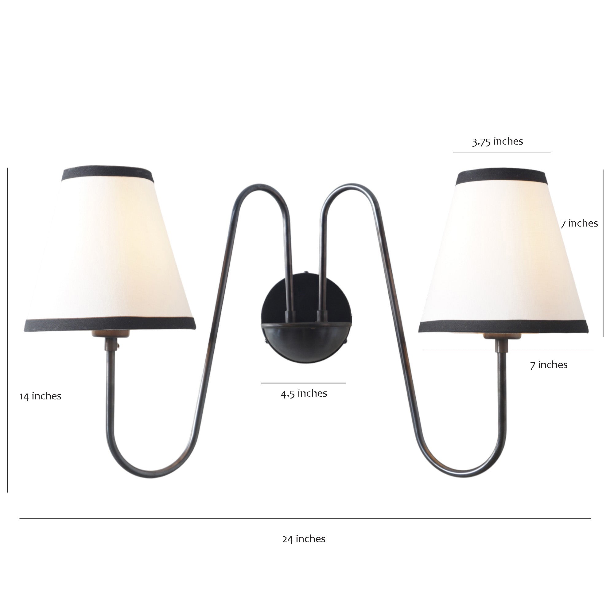 Articulated Arms Brass Grace Wall Lamp - Doozie Light Studio