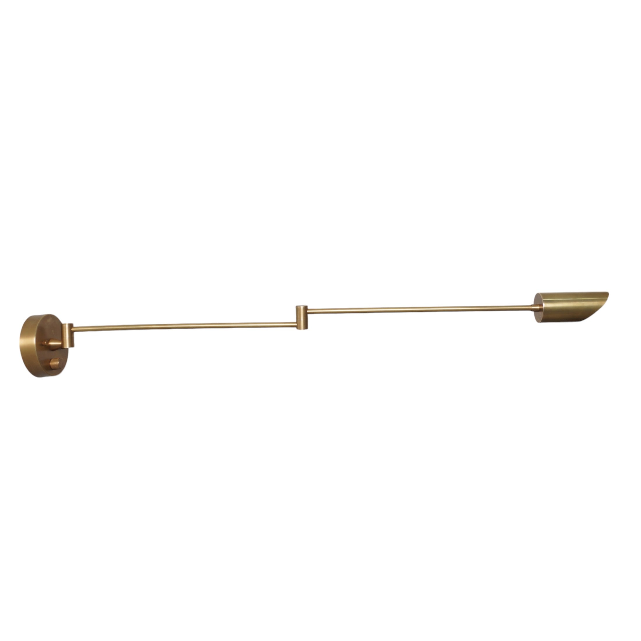 Single Light Brass Articulated Arm Wall Lamp - Doozie Light Studio