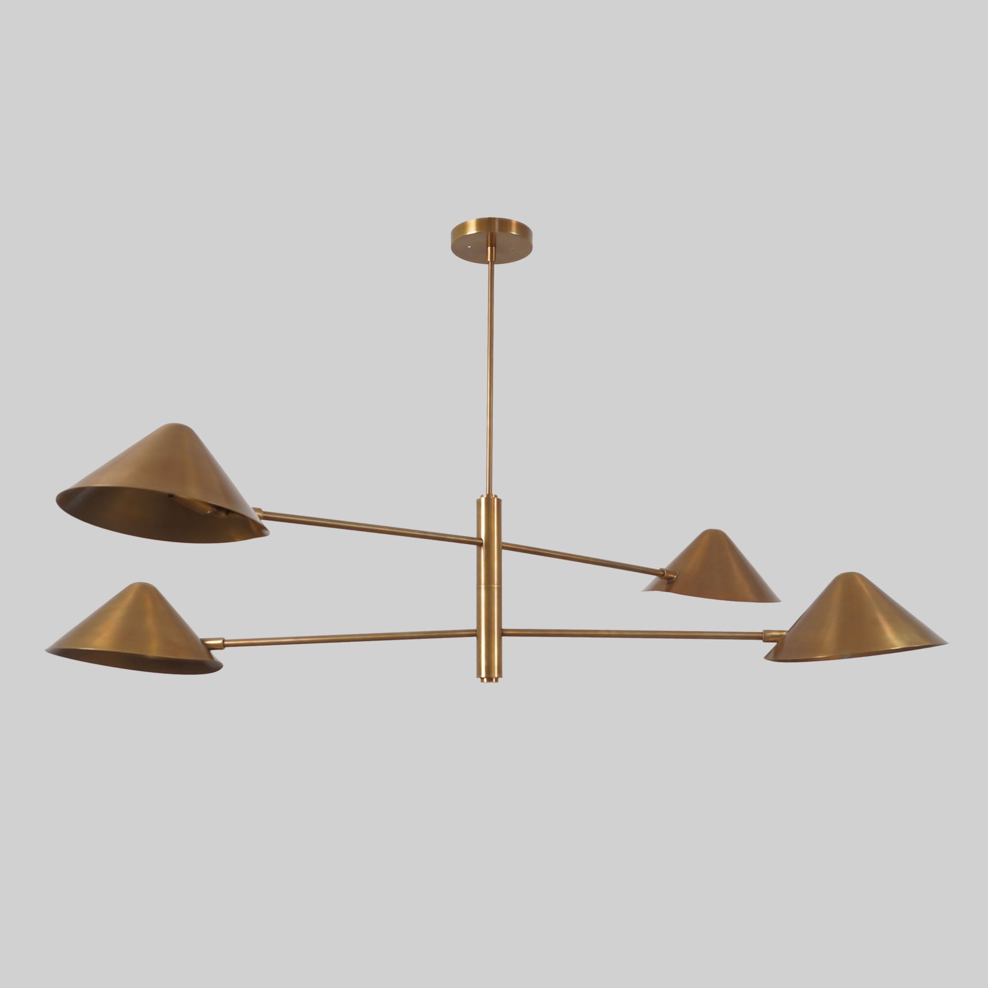 Two Tier Four Light Shade Sputnik Chandelier Light Fixture - Doozie Light Studio