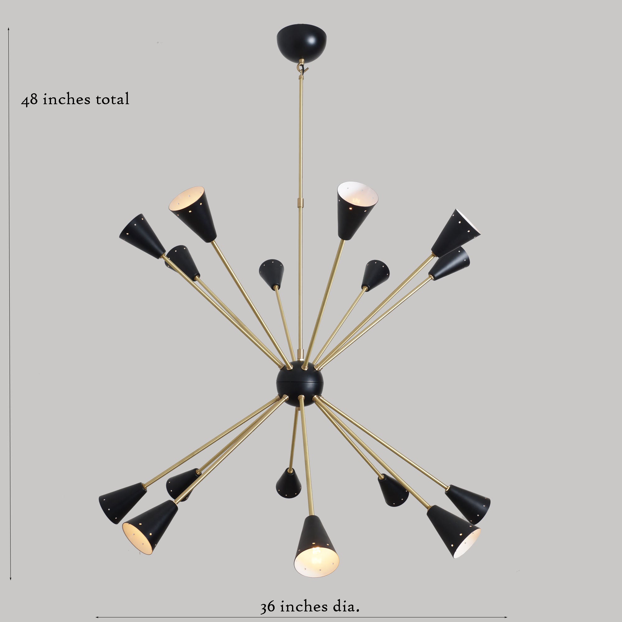 Sixteen Light Sputnik Chandelier Light Fixture - Doozie Light Studio
