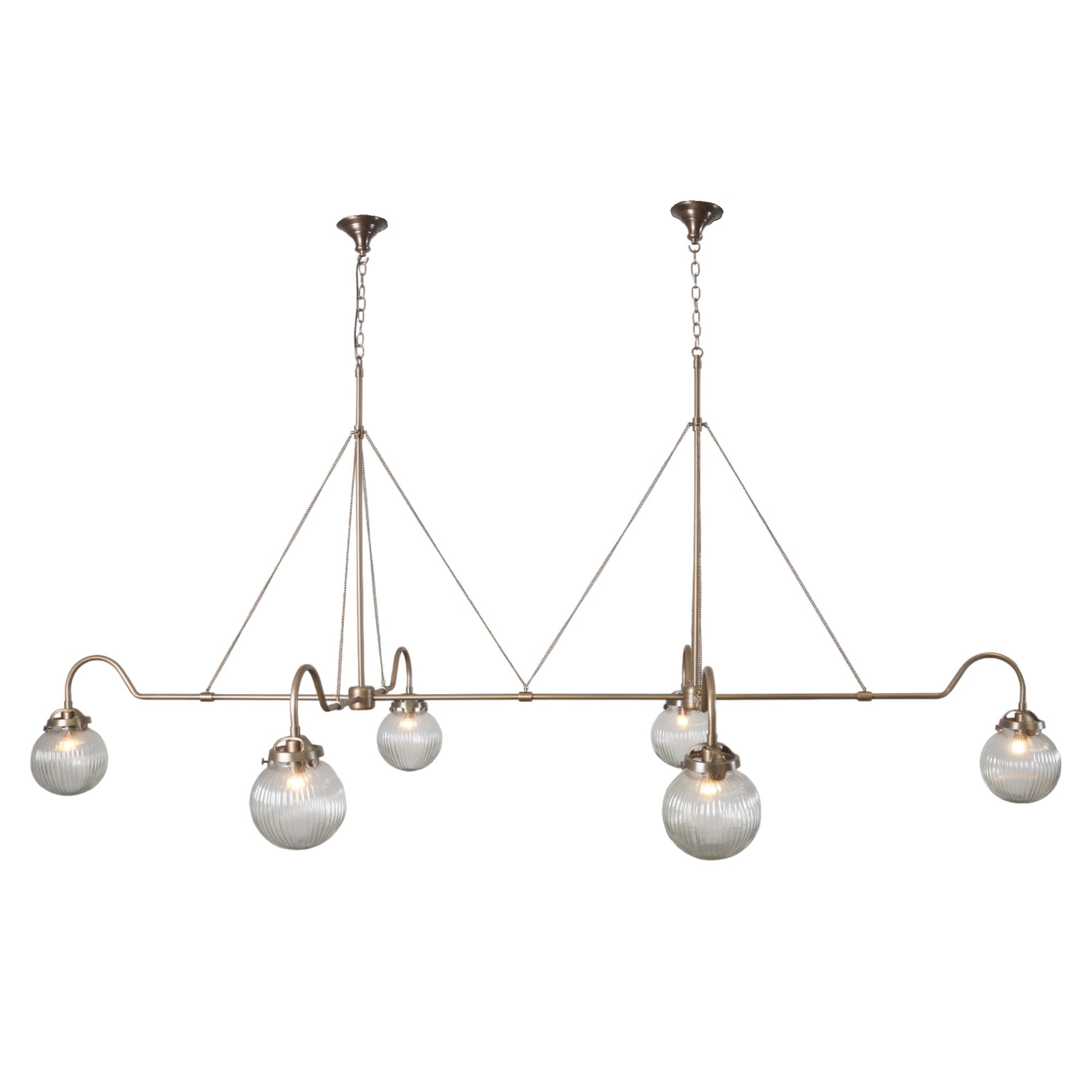 Iceland 6 Brass Chandelier - Doozie Light Studio