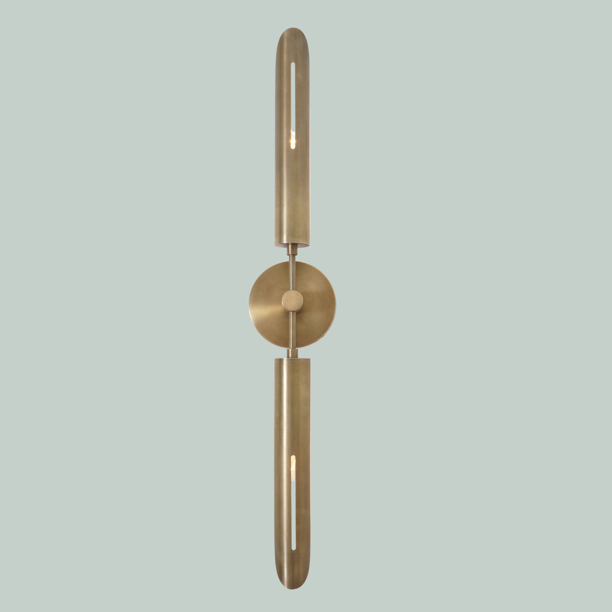 Double Light Brass Balance Wall Sconce - Doozie Light Studio