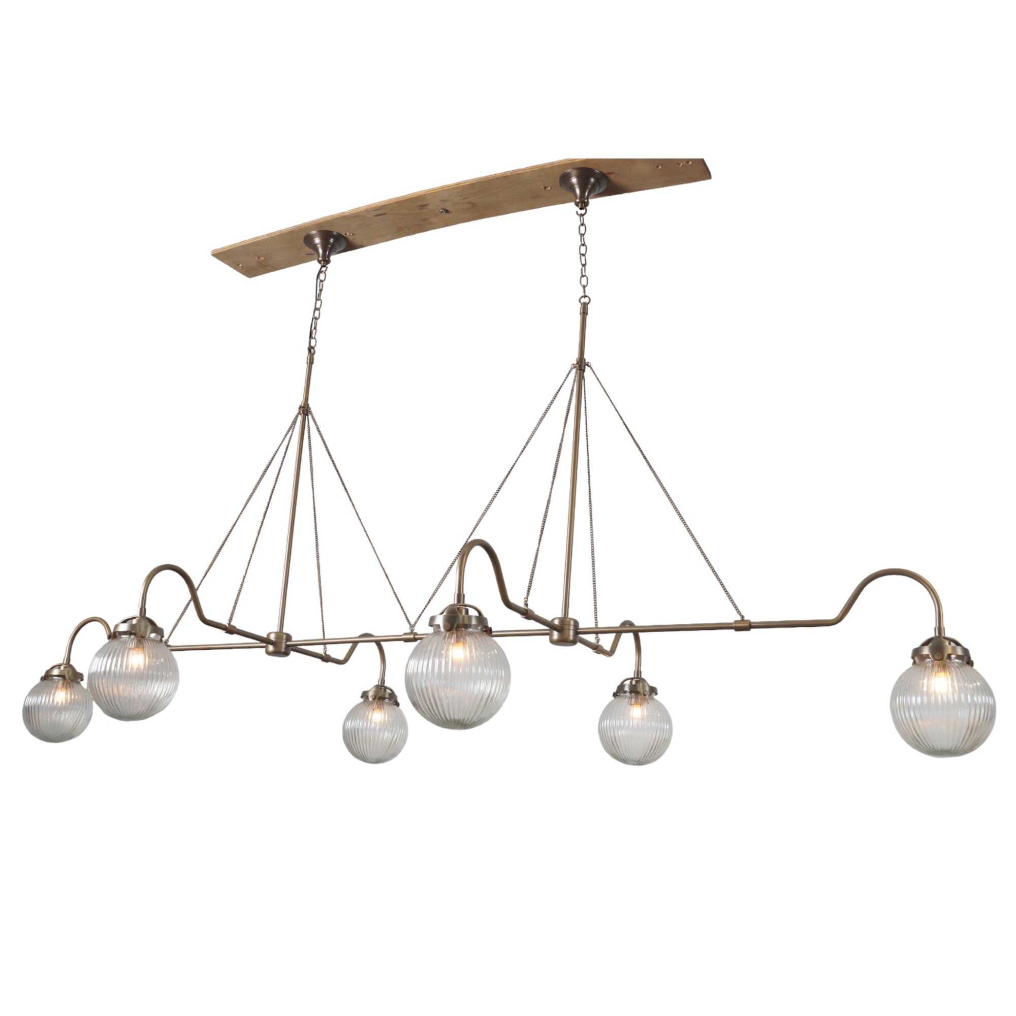 Iceland 6 Brass Chandelier - Doozie Light Studio