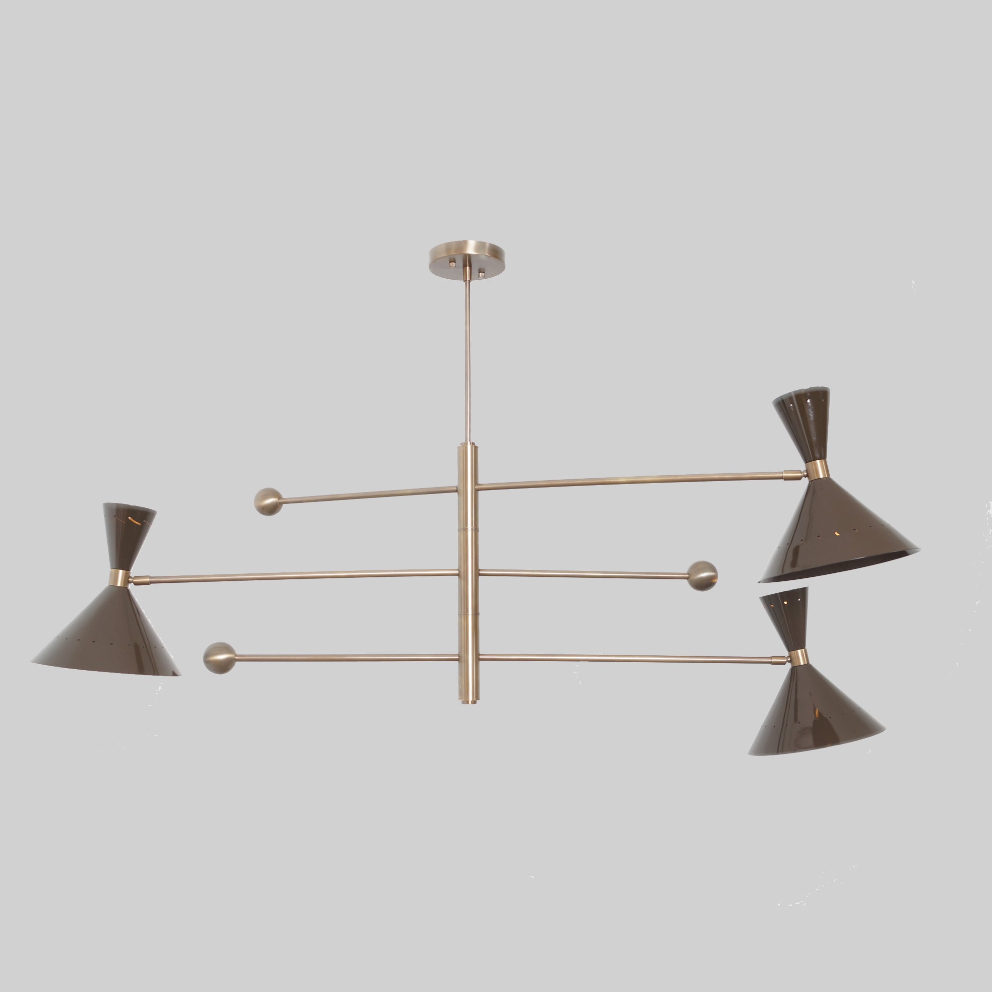 Three Light Cone Chandelier - Doozie Light Studio
