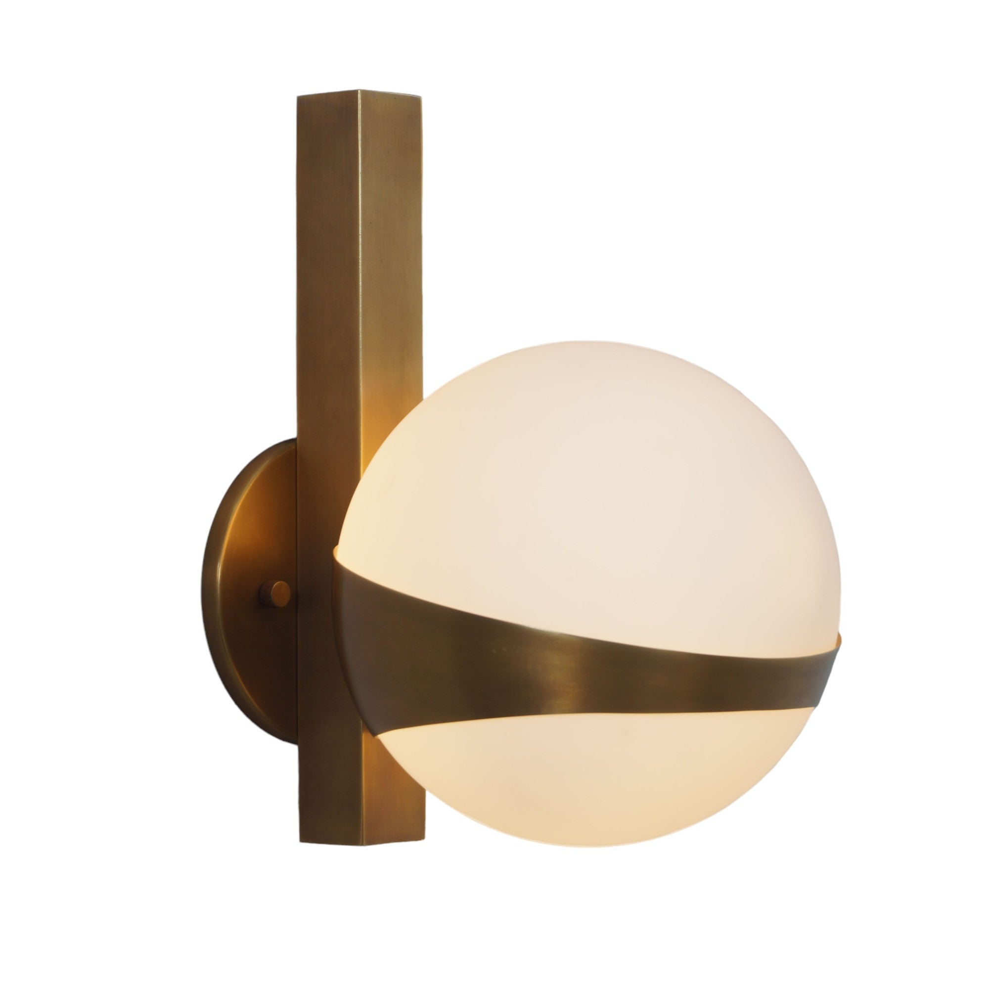 Single Globe Ring Wall Lamp - Doozie Light Studio