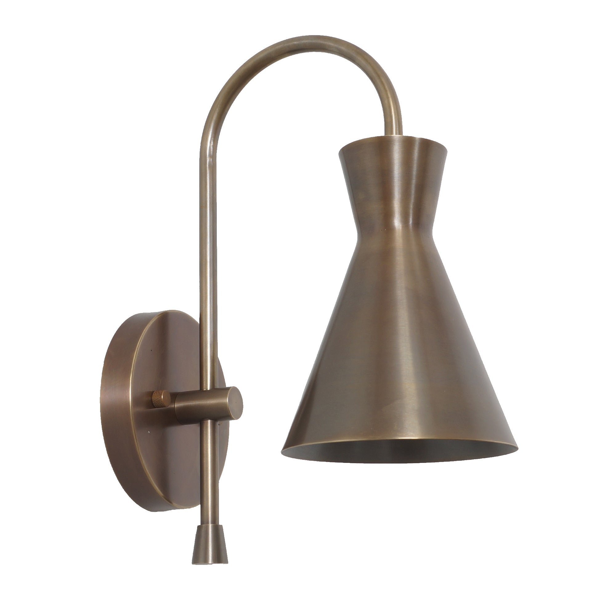 Modern Patina Brass Wall Sconce - Doozie Light Studio