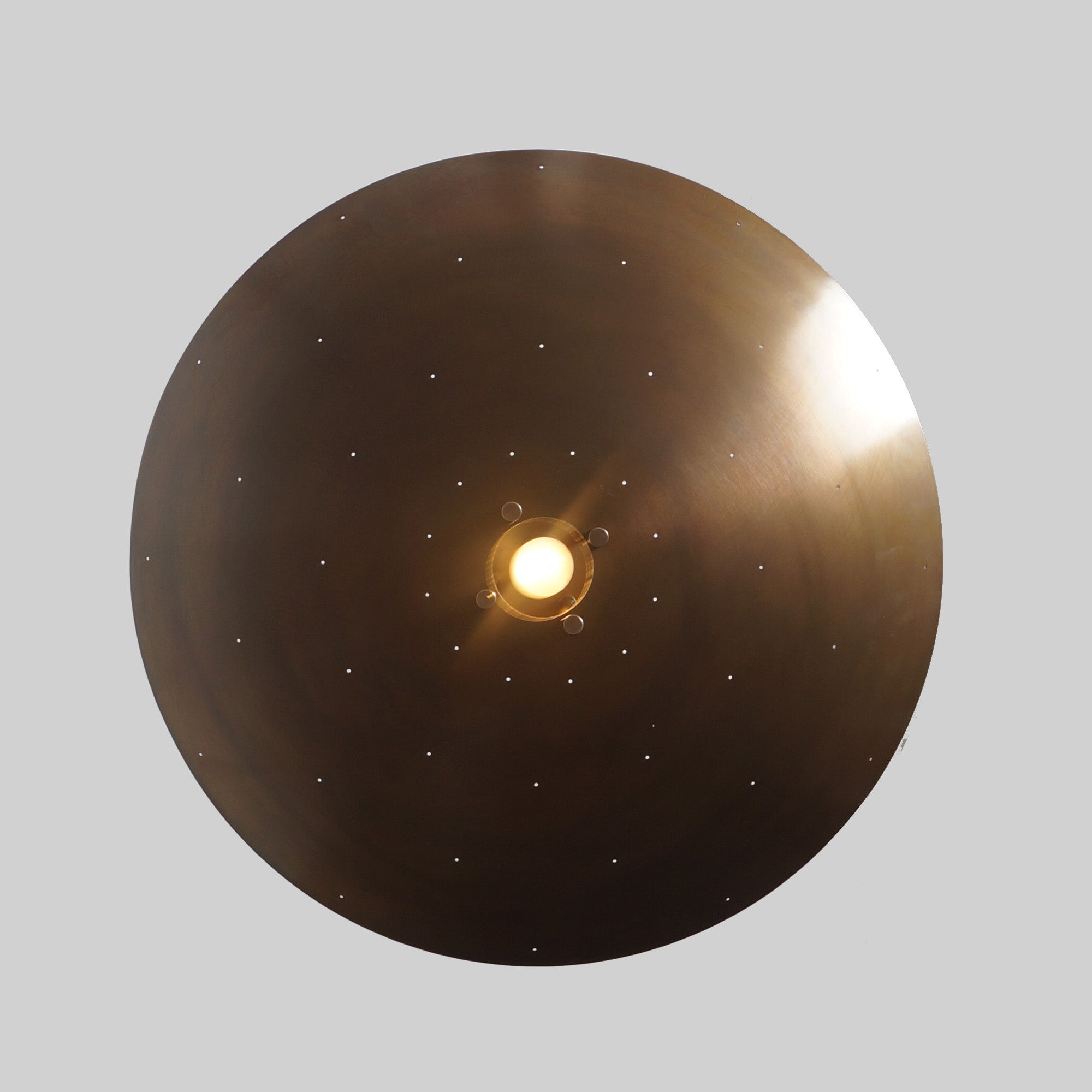 Brass Ceiling Flush Mount Pendant Light Fixture - Doozie Light Studio