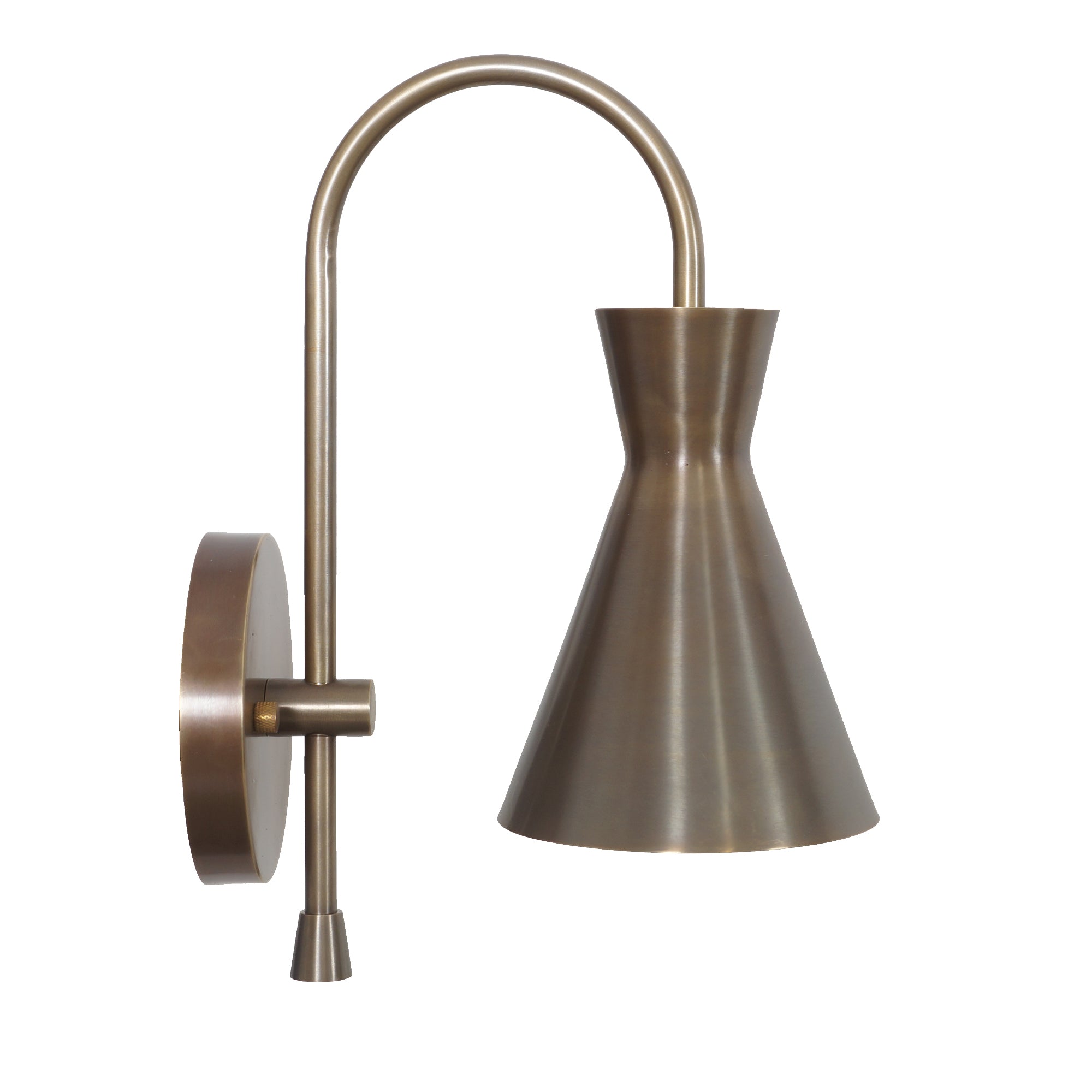 Modern Patina Brass Wall Sconce - Doozie Light Studio