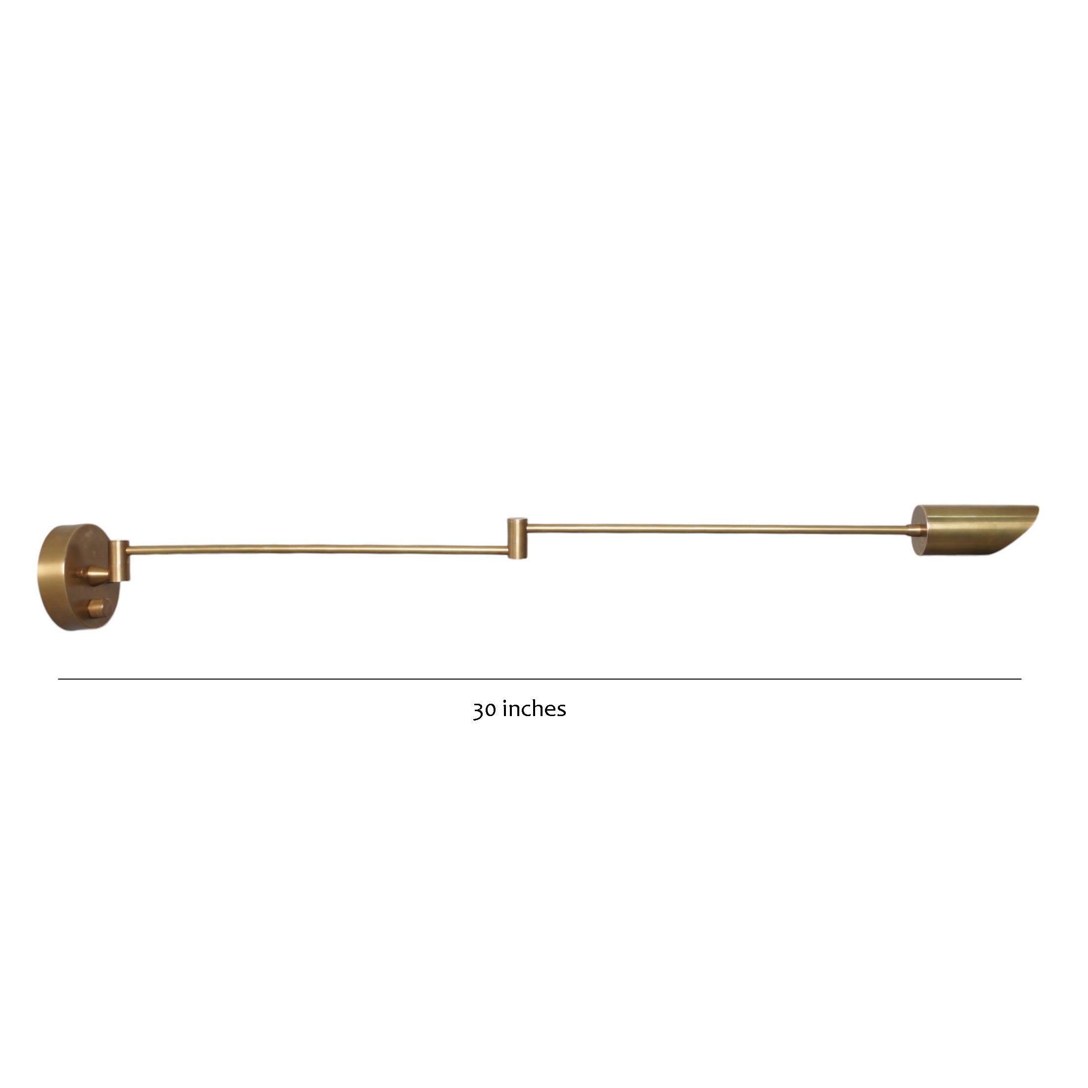 Single Light Brass Articulated Arm Wall Lamp - Doozie Light Studio