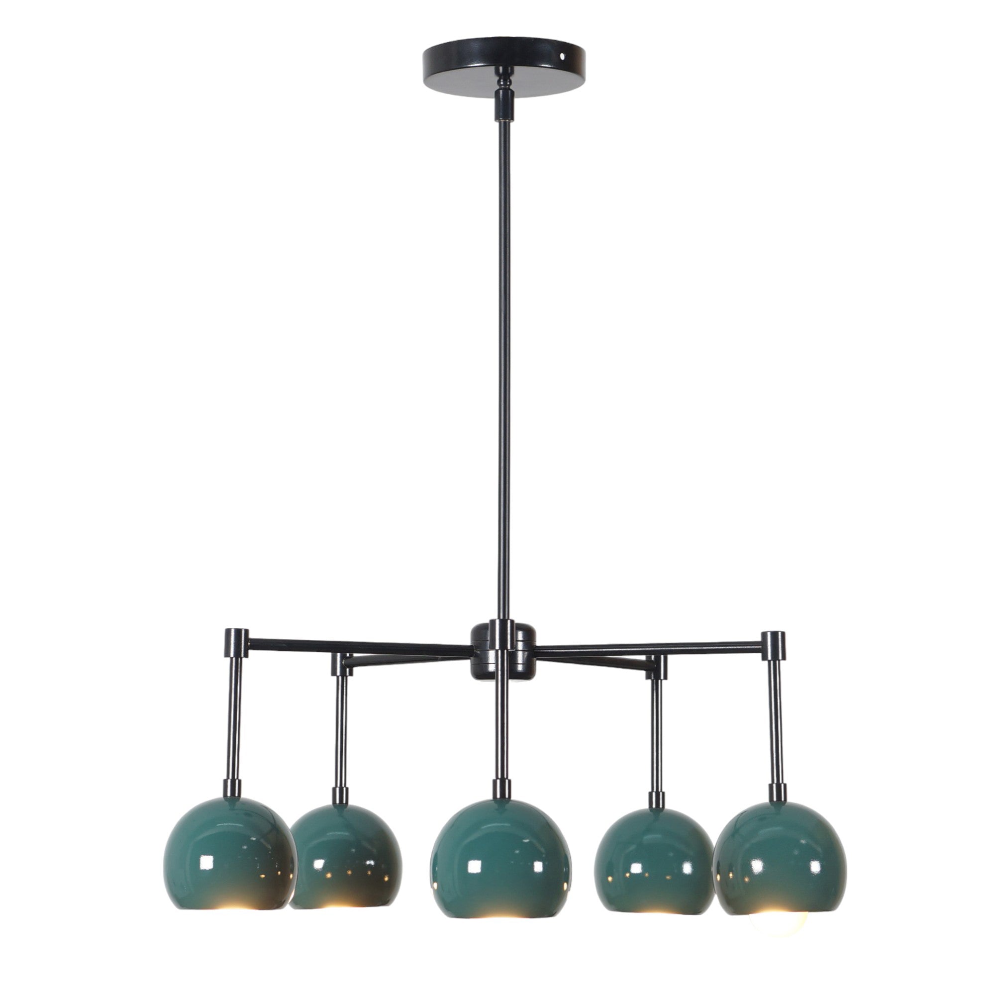Five Light Eye Ball Shade Sputnik Chandelier - Doozie Light Studio
