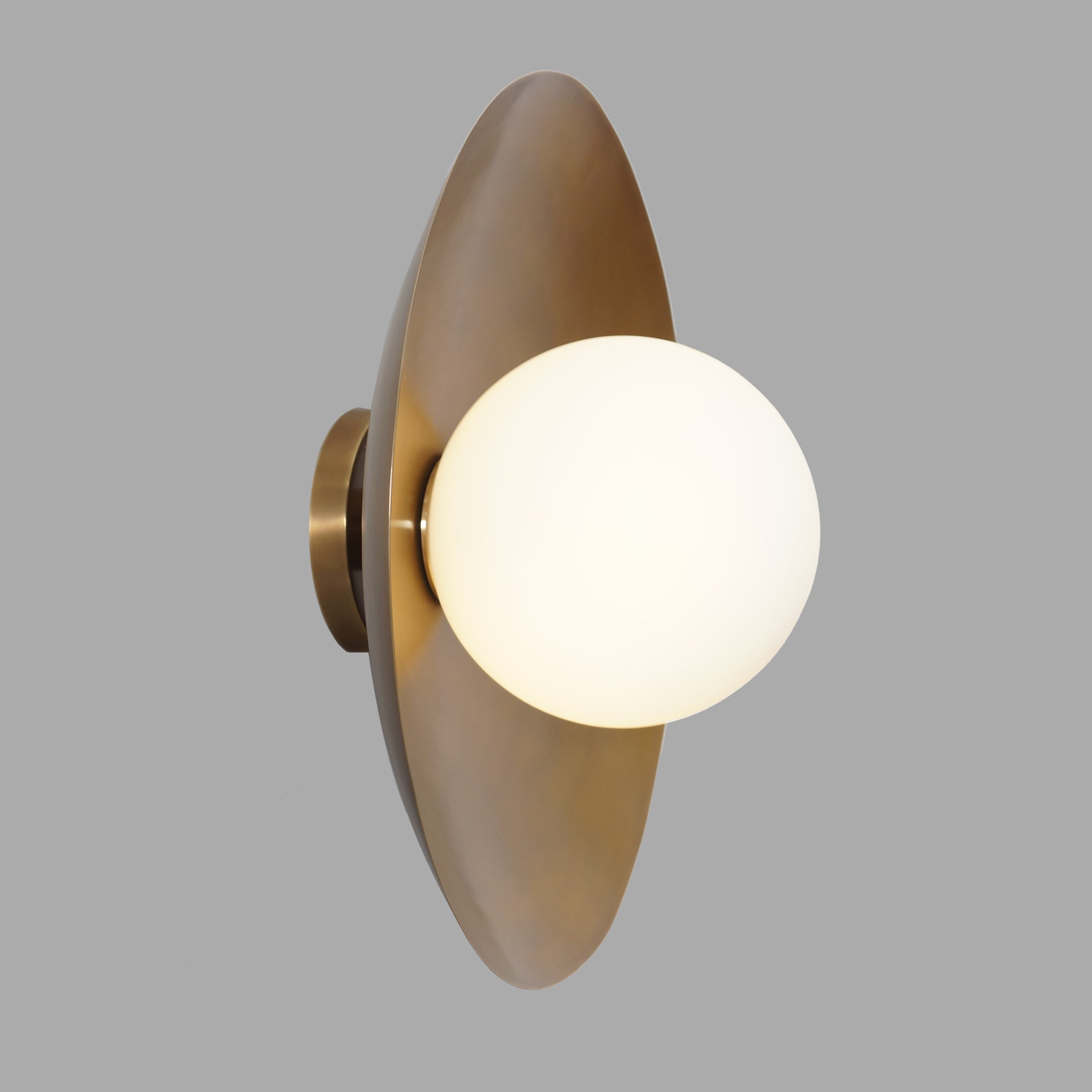Single Globe Brass Flush Mount Ceiling Lamp - Doozie Light Studio
