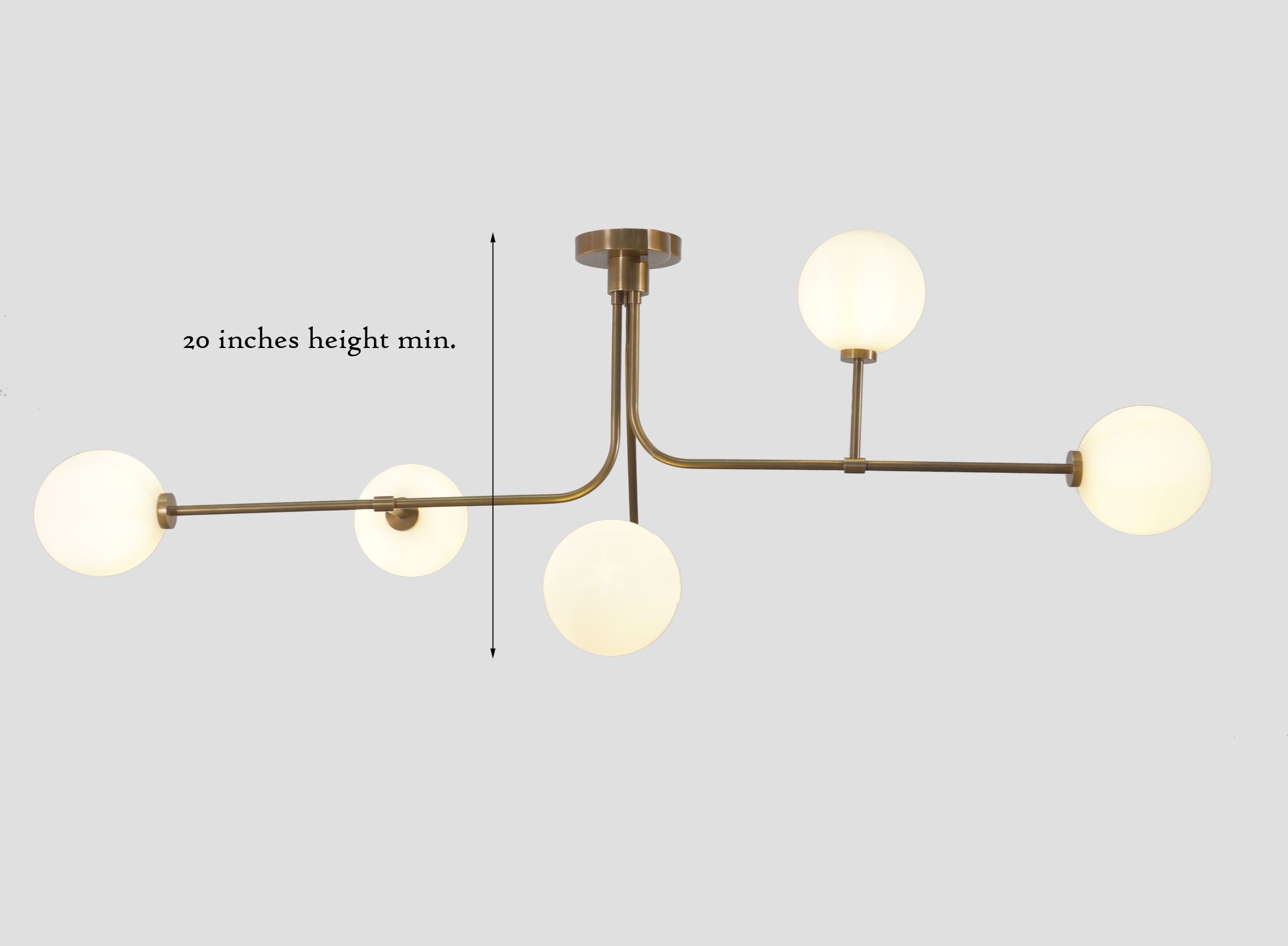 Five Globe Sputnik Chandelier Ceiling Fixture - Doozie Light Studio