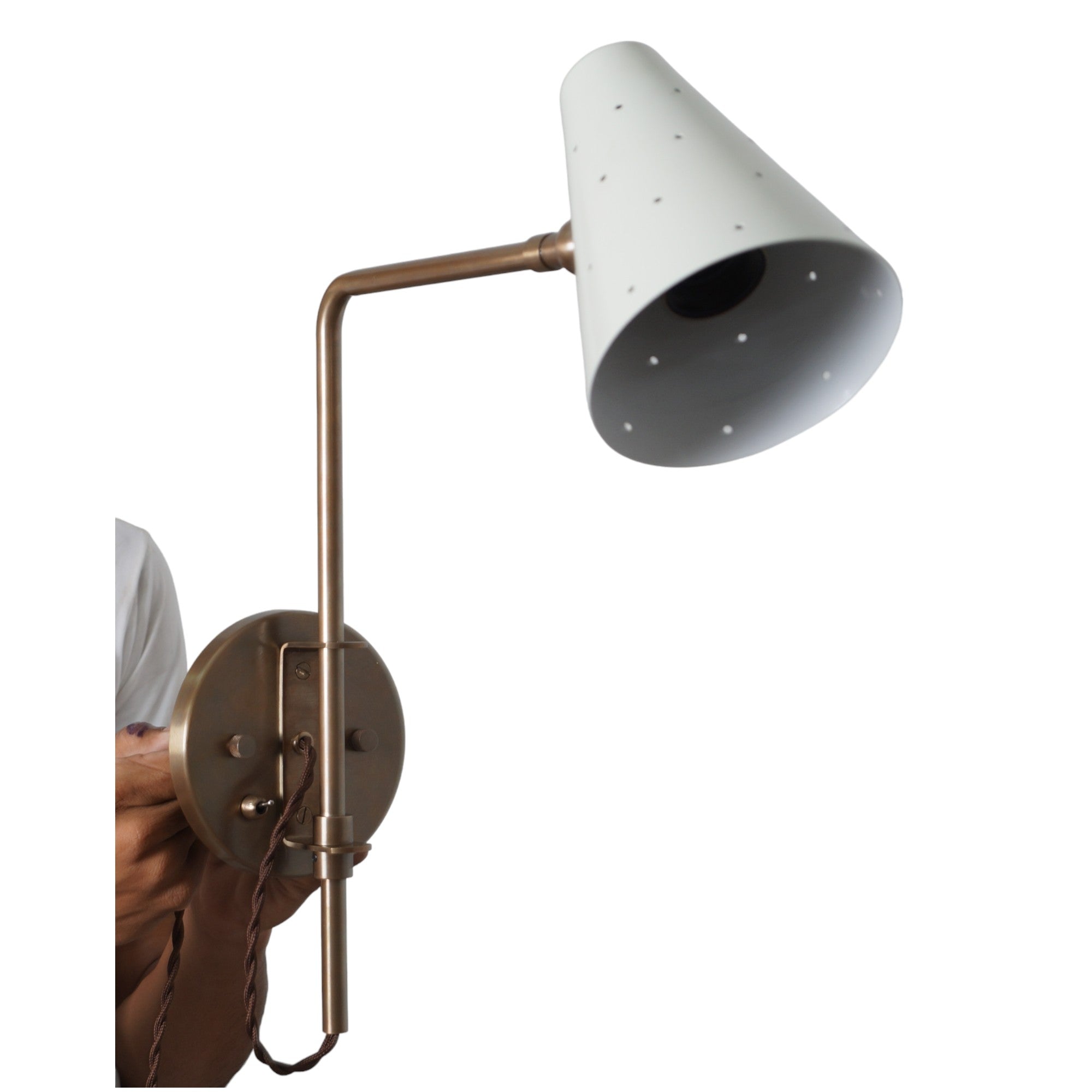 Perforated Articulating Sconce - Doozie Light Studio