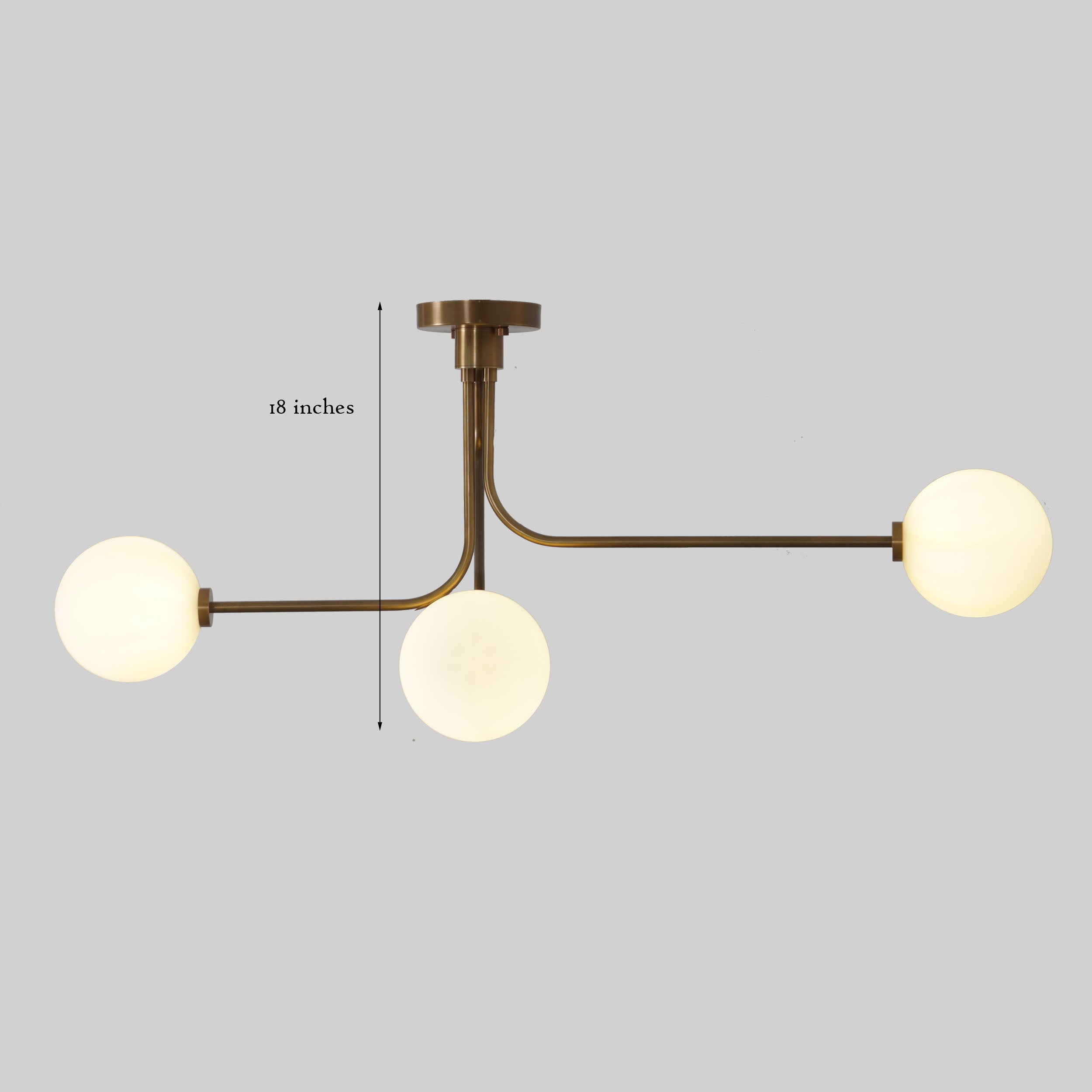 Three Globe Sputnik Chandelier Ceiling Fixture - Doozie Light Studio