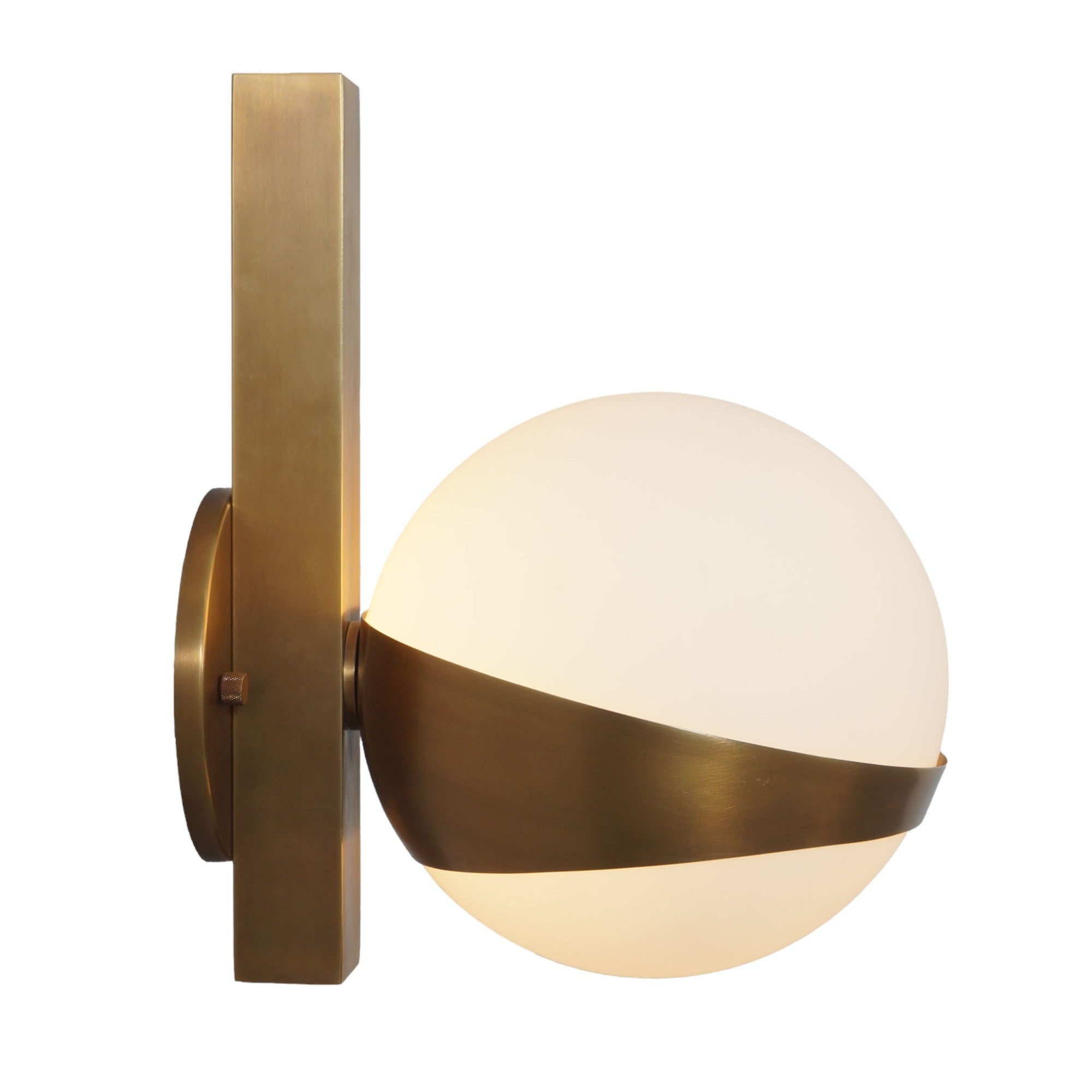 Single Globe Ring Wall Lamp - Doozie Light Studio