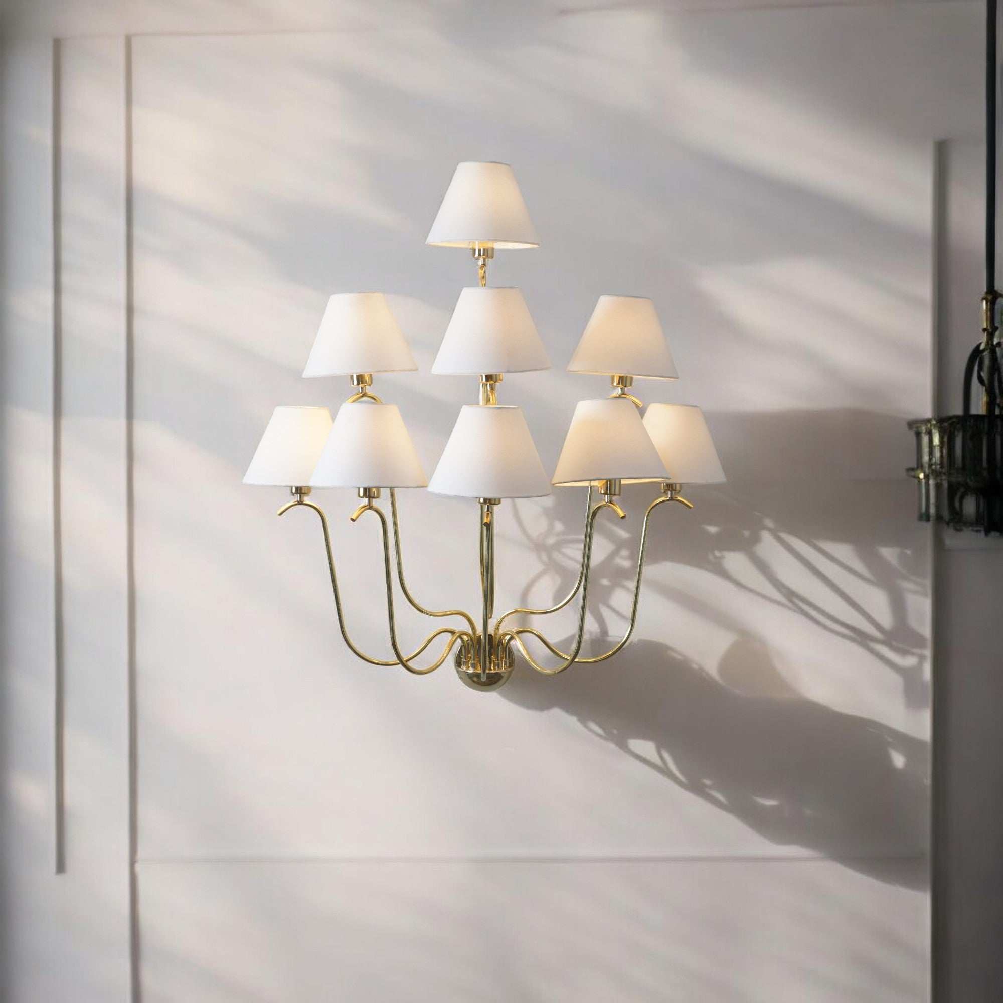 Jean Royère Bouquet 9-branched Wall Lamp - Doozie Light Studio