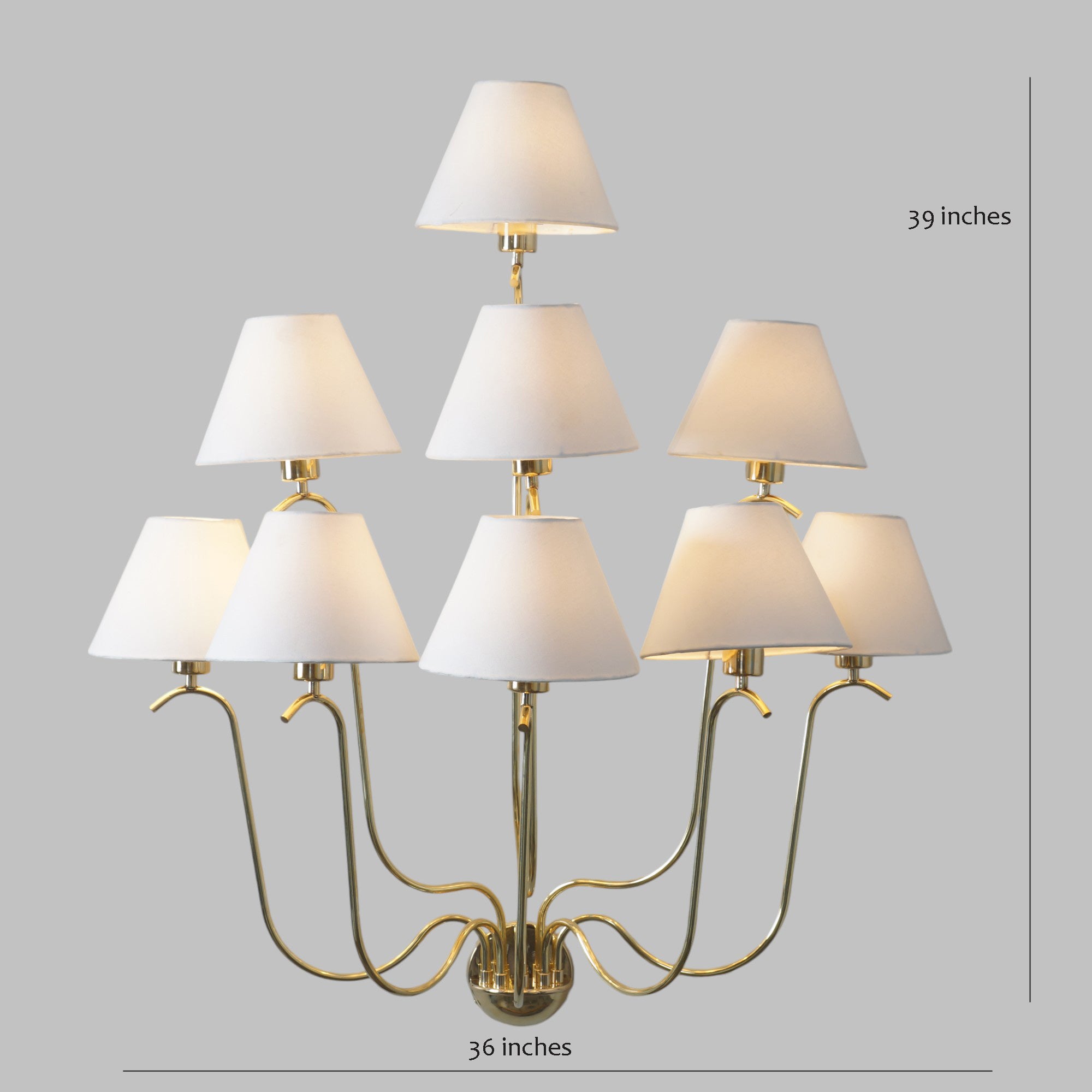Jean Royère Bouquet 9-branched Wall Lamp - Doozie Light Studio