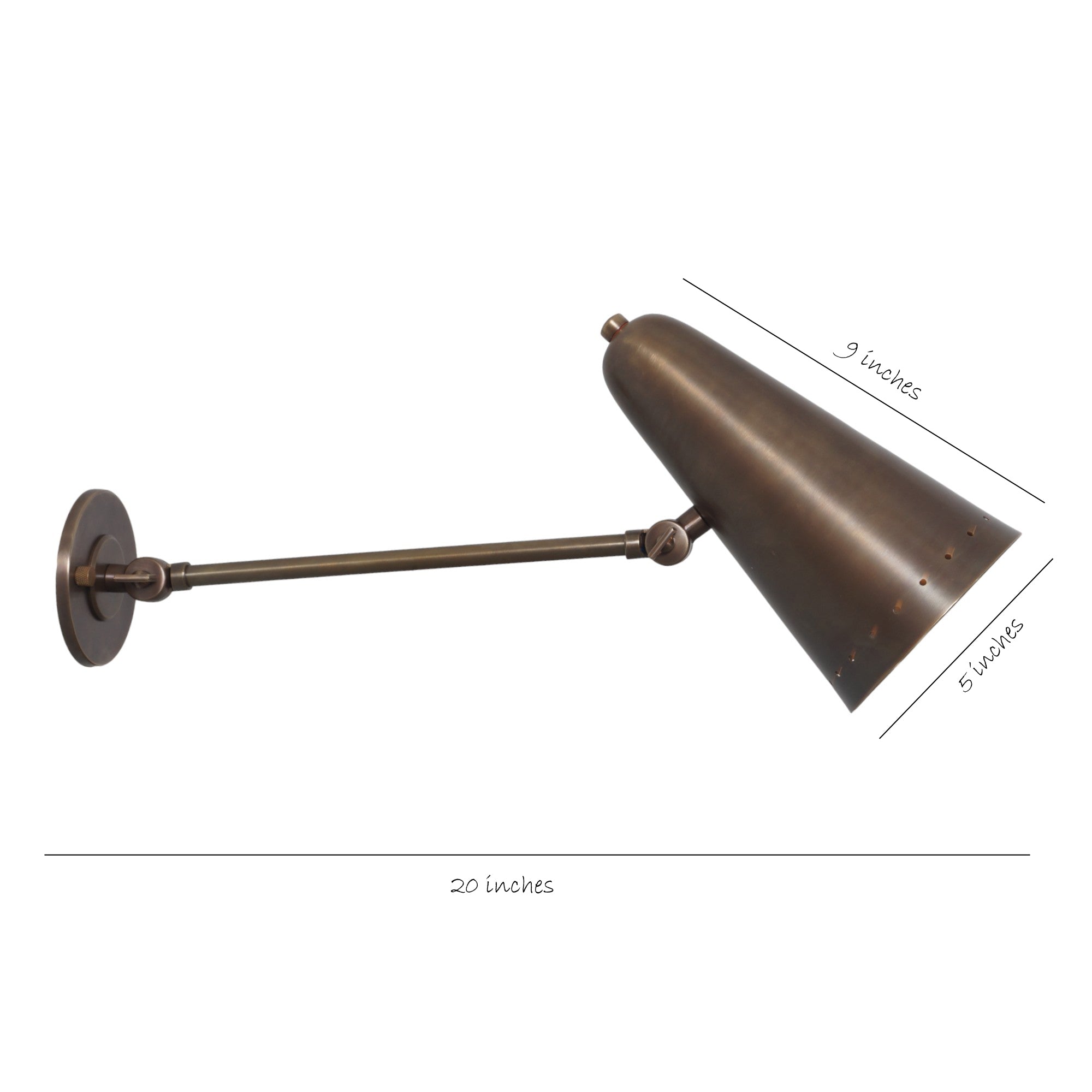 Brass Wall Sconce - Doozie Light Studio