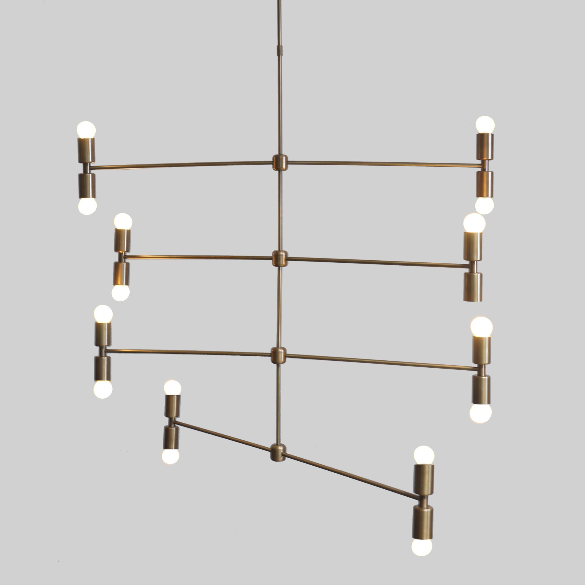 Four Tier Sixteen Light Sputnik Chandelier - Doozie Light Studio