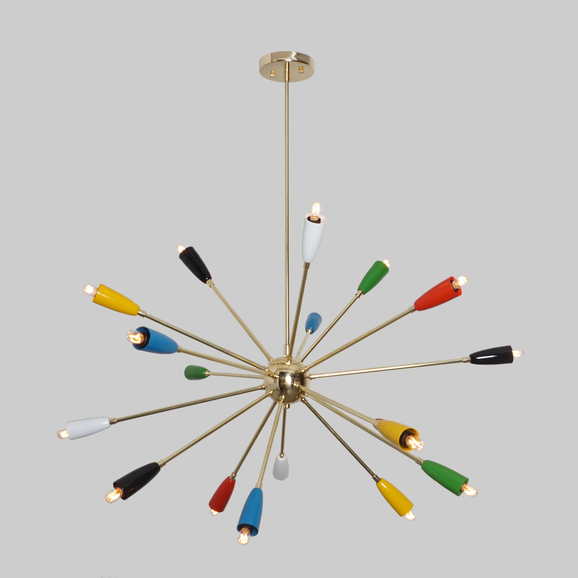 Eighteen Light Multi Color Sputnik Chandelier - Doozie Light Studio
