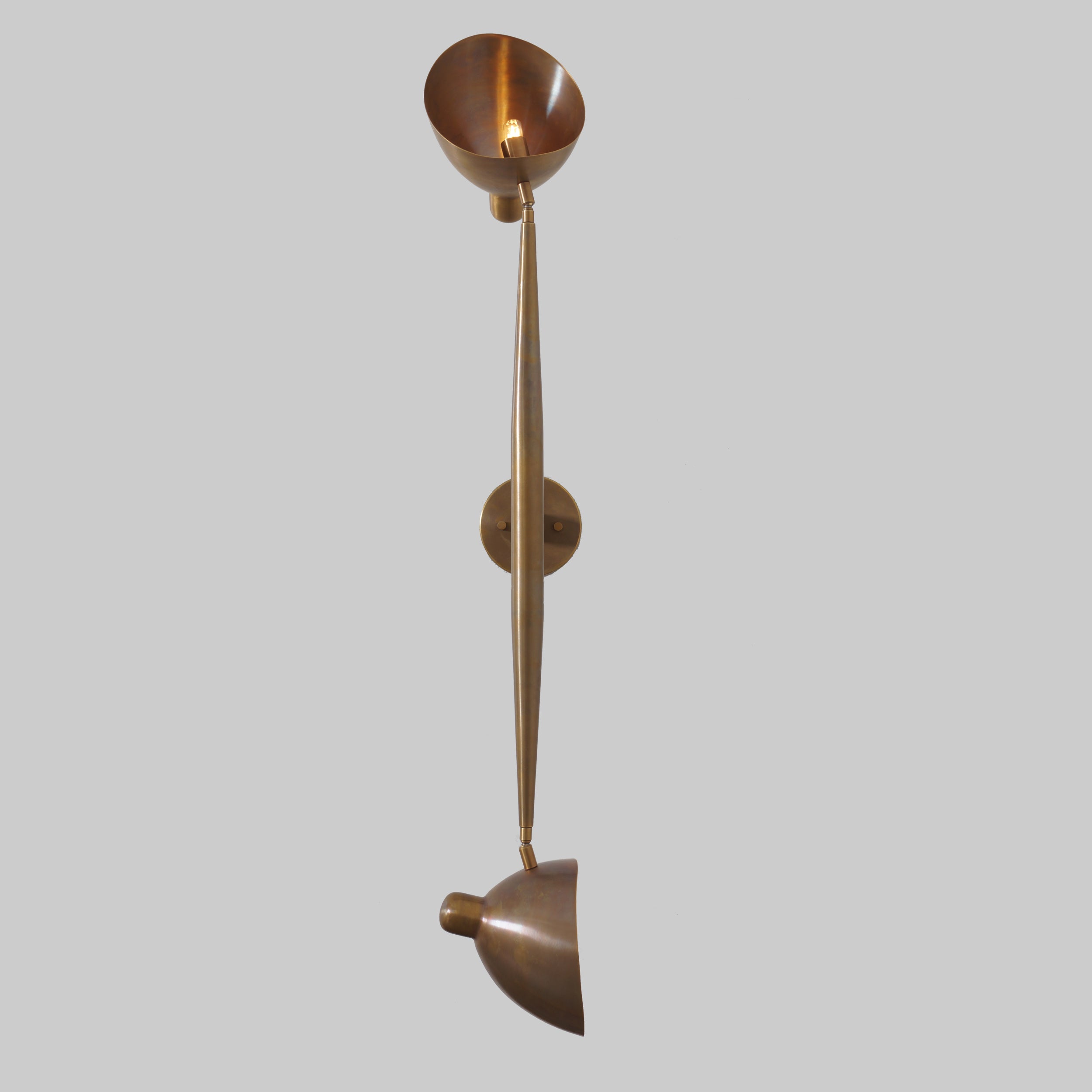 Two Light Shade Semi Flush Mount Pendant Light - Doozie Light Studio