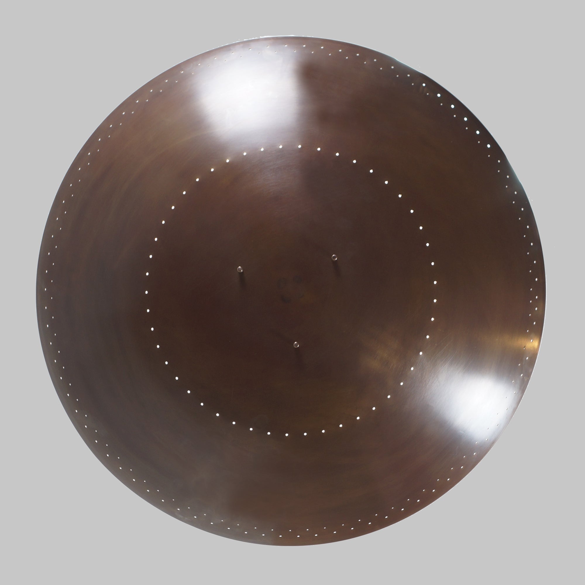 Aura 30 Inches Perforated Brass Ceiling Pendant Light - Doozie Light Studio