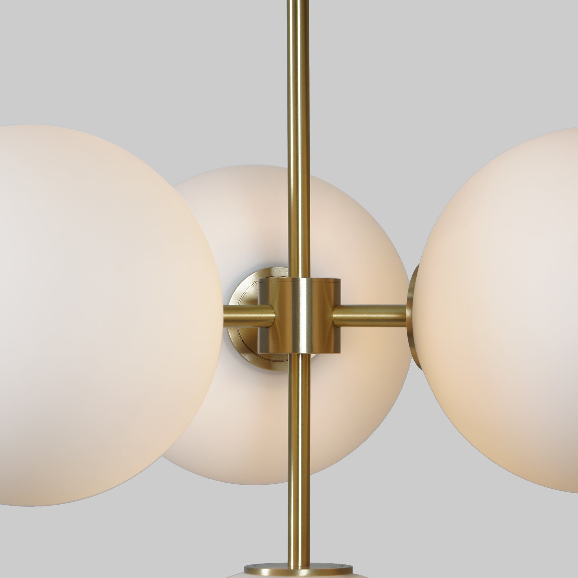 Five Globe Brass Pendant Light Fixture - Doozie Light Studio