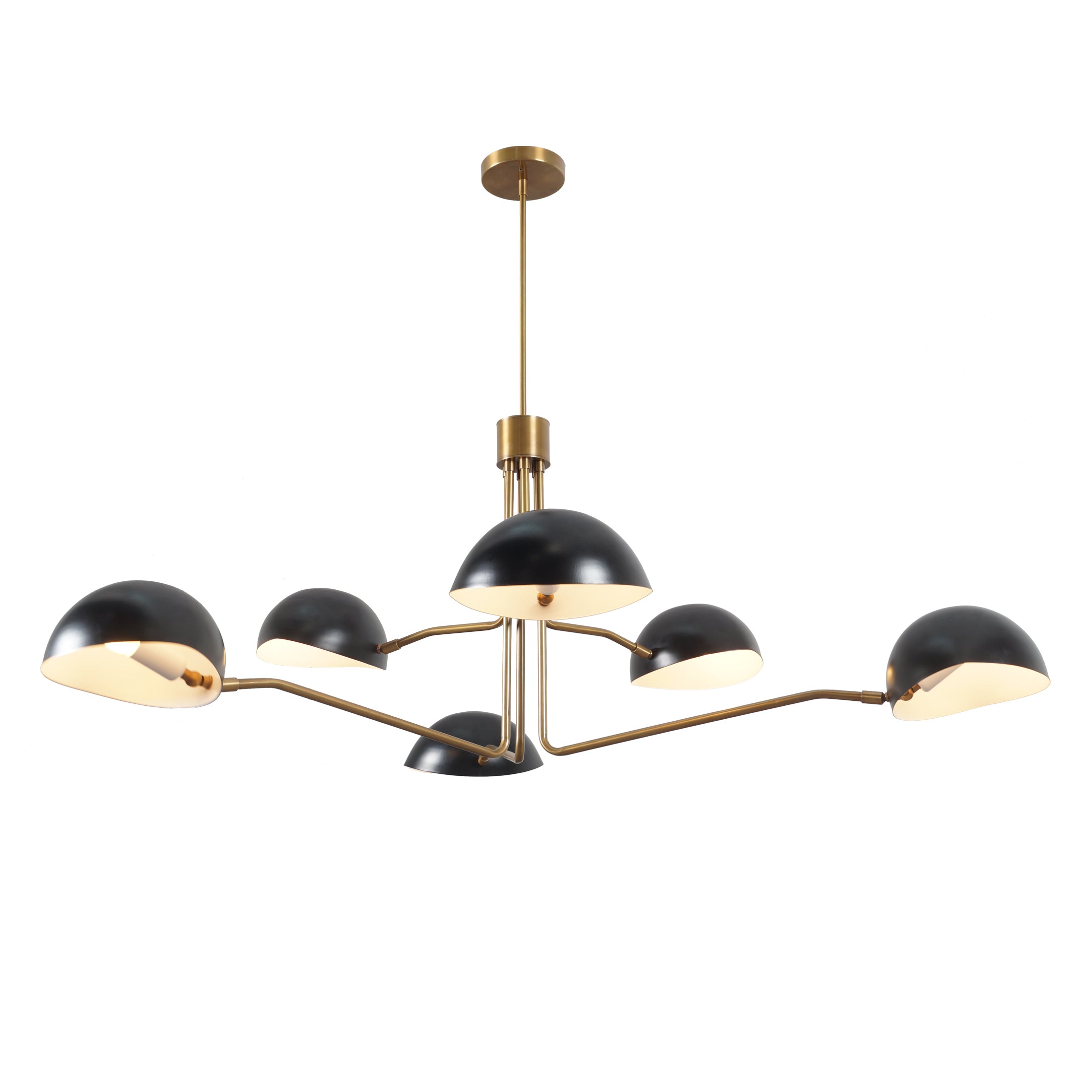 Two Tier Brass Sputnik Ceiling Fixture - Doozie Light Studio