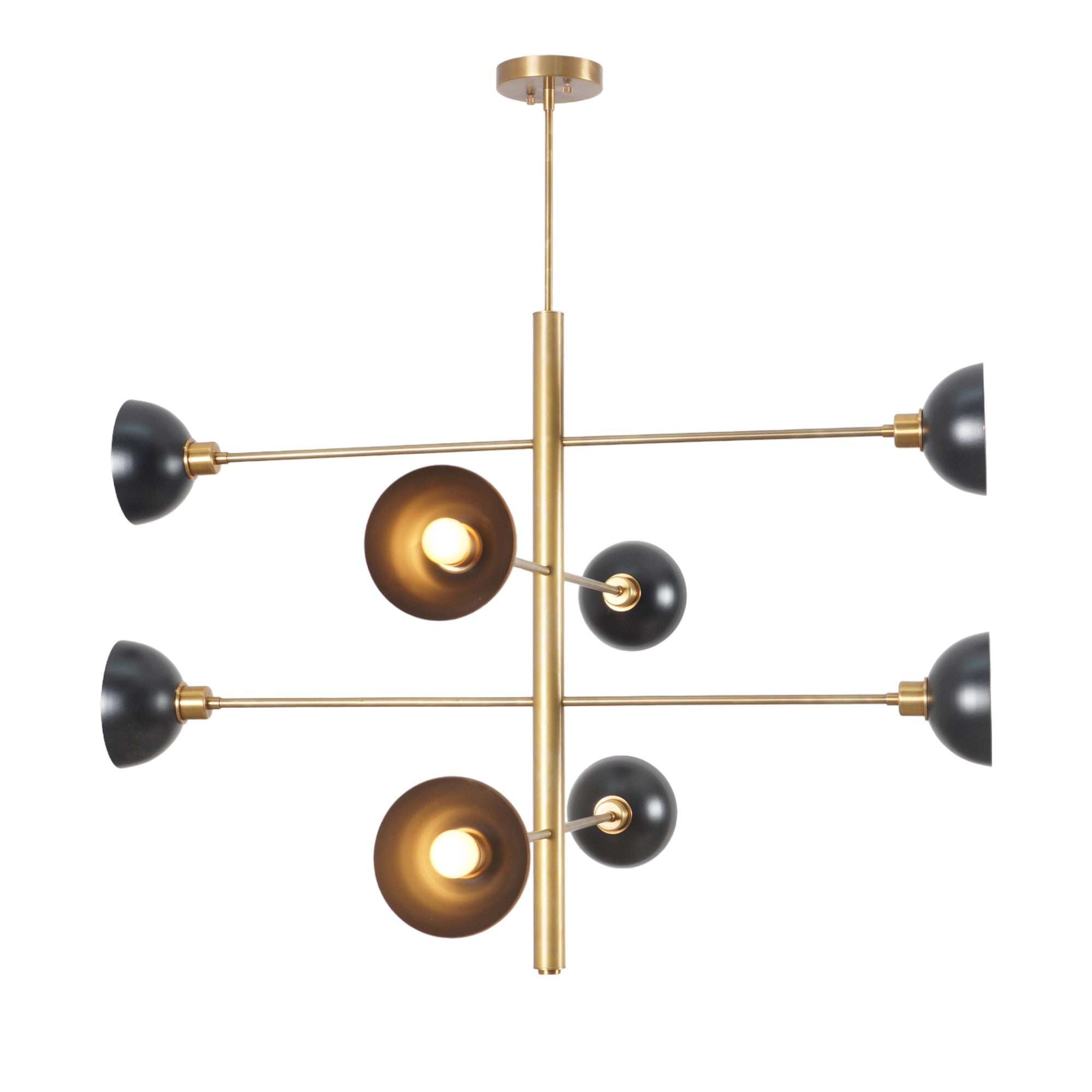 Four Tier Eight Light Sputnik Chandelier - Doozie Light Studio
