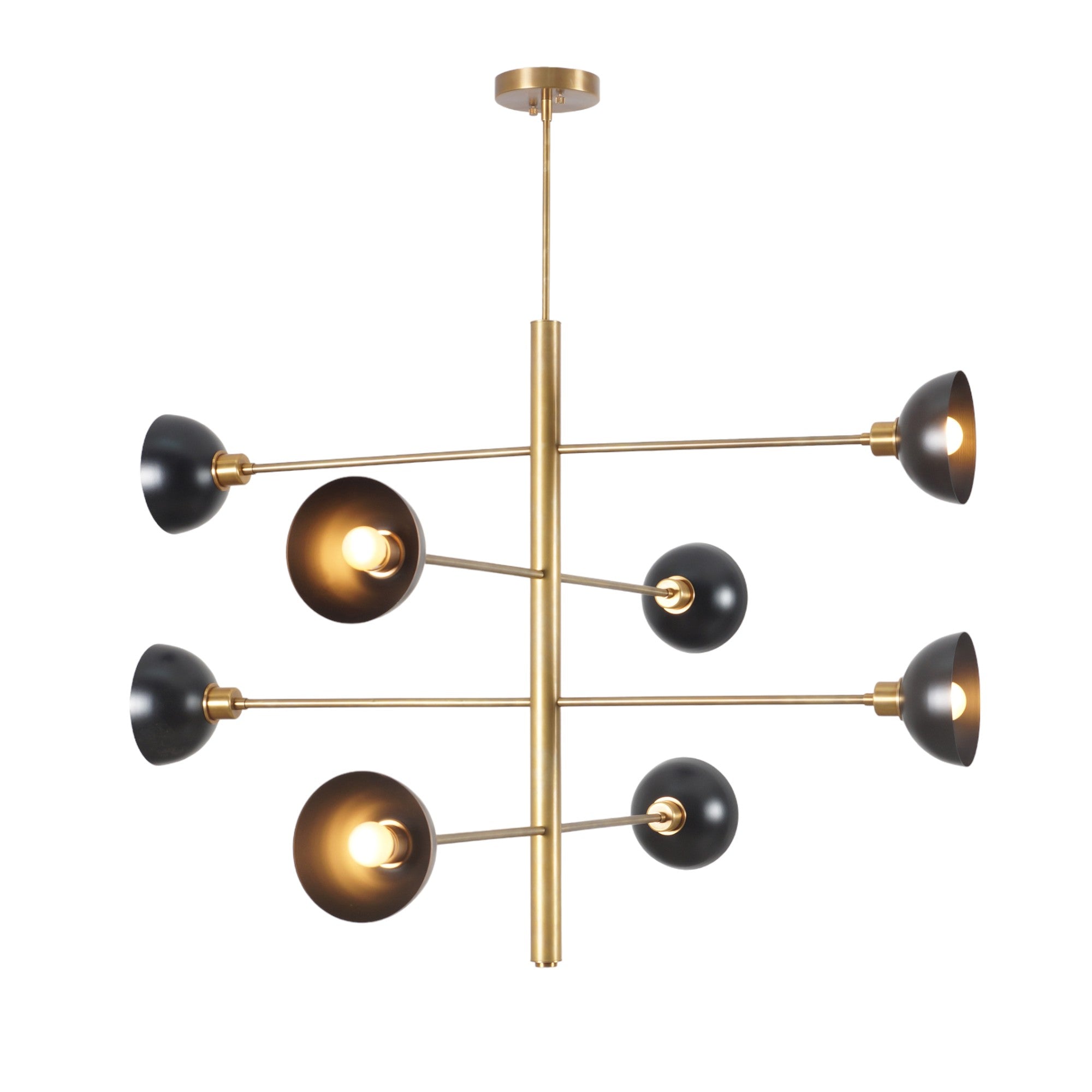 Four Tier Eight Light Sputnik Chandelier - Doozie Light Studio