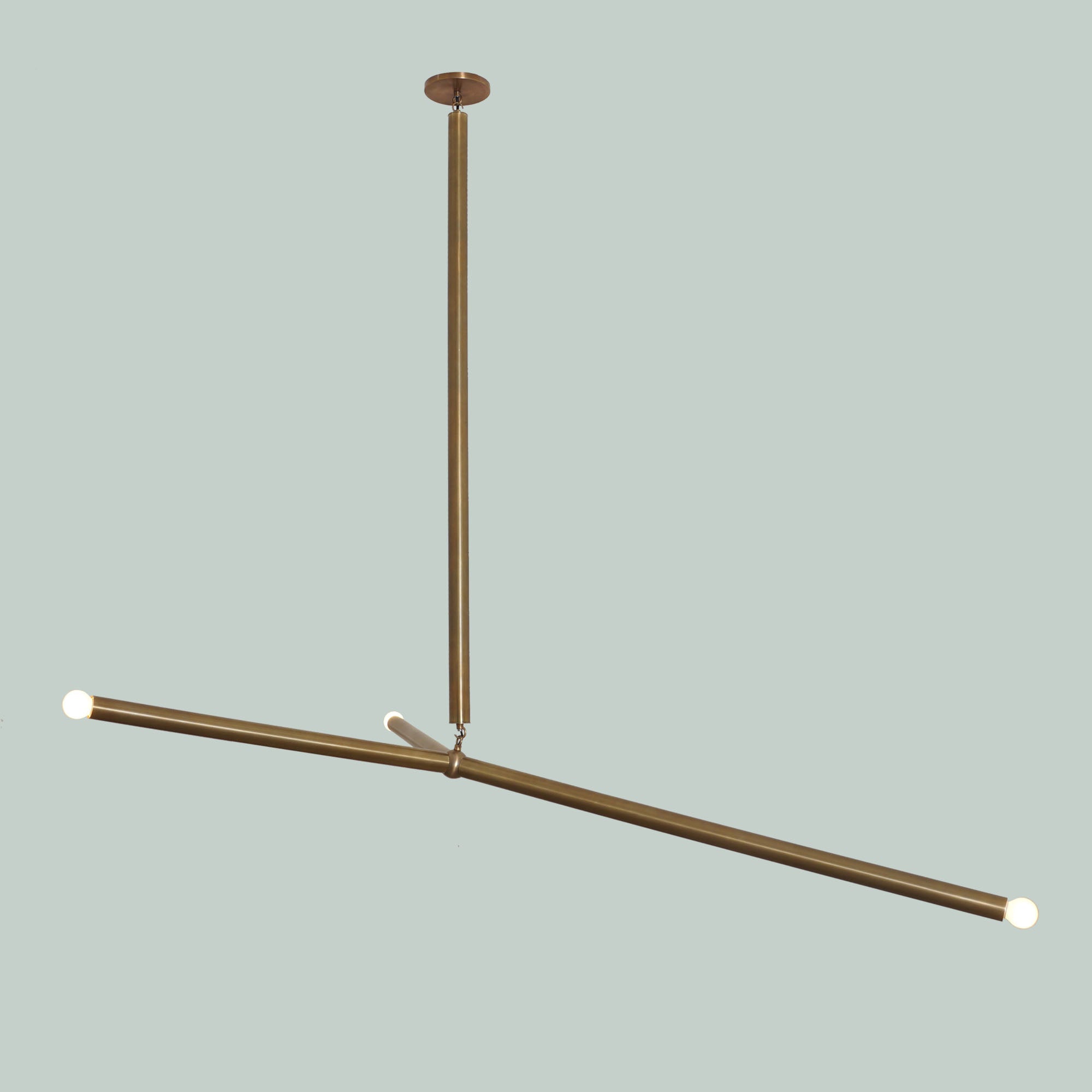 Arrow Larger Brass Pendant Chandelier - Doozie Light Studio