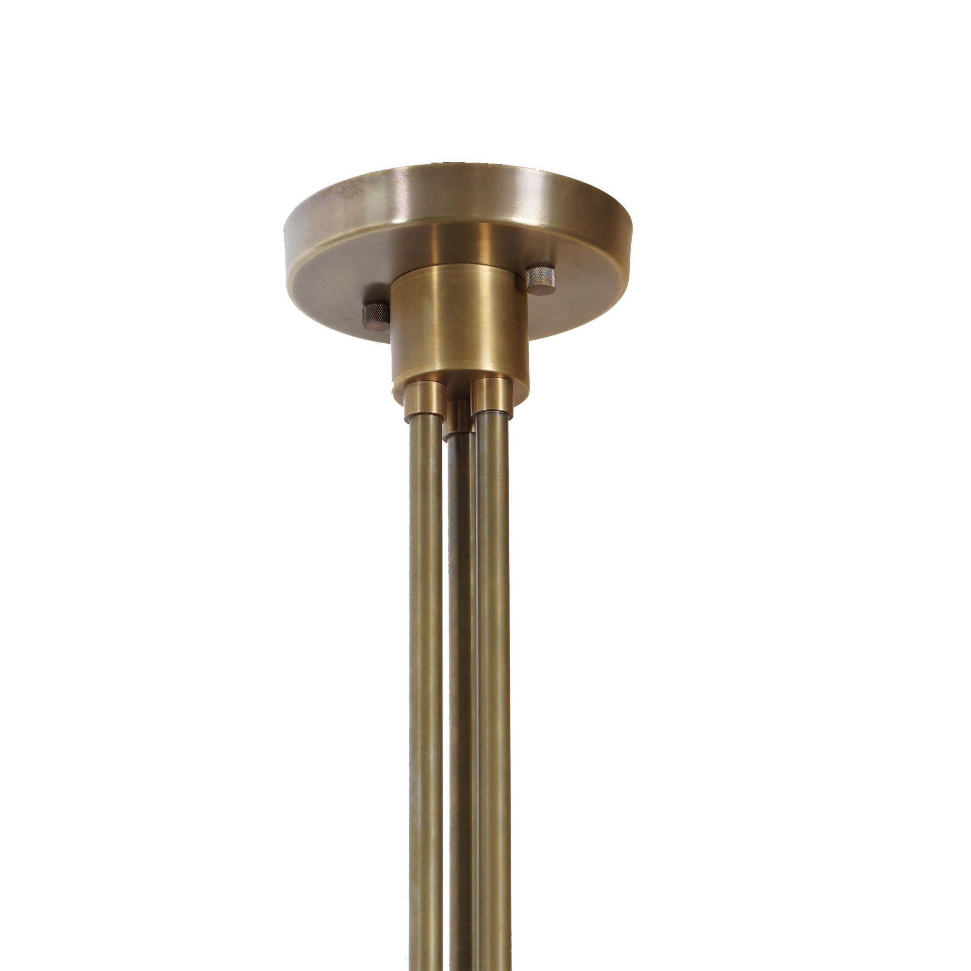 Five Globe Brass Sputnik Linear Chandelier Light Fixture - Doozie Light Studio