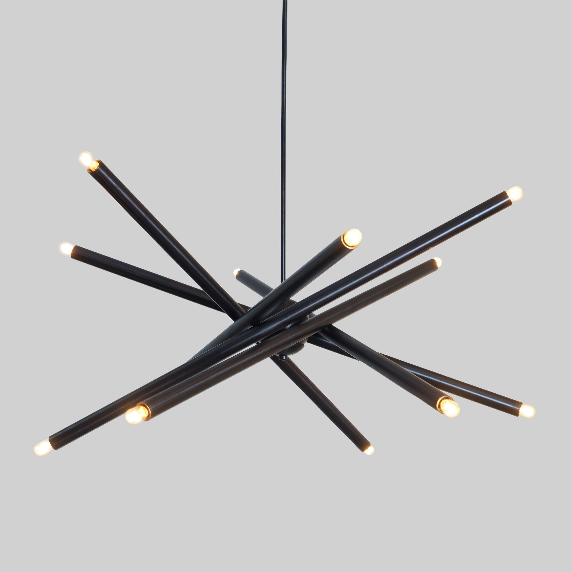 Spiral 12 Brass Chandelier - Doozie Light Studio
