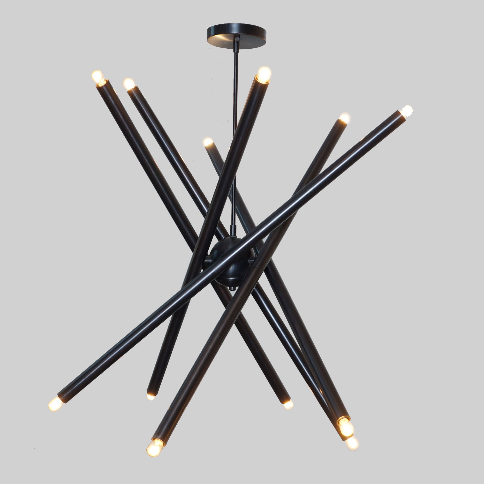 Spiral 12 Brass Chandelier - Doozie Light Studio