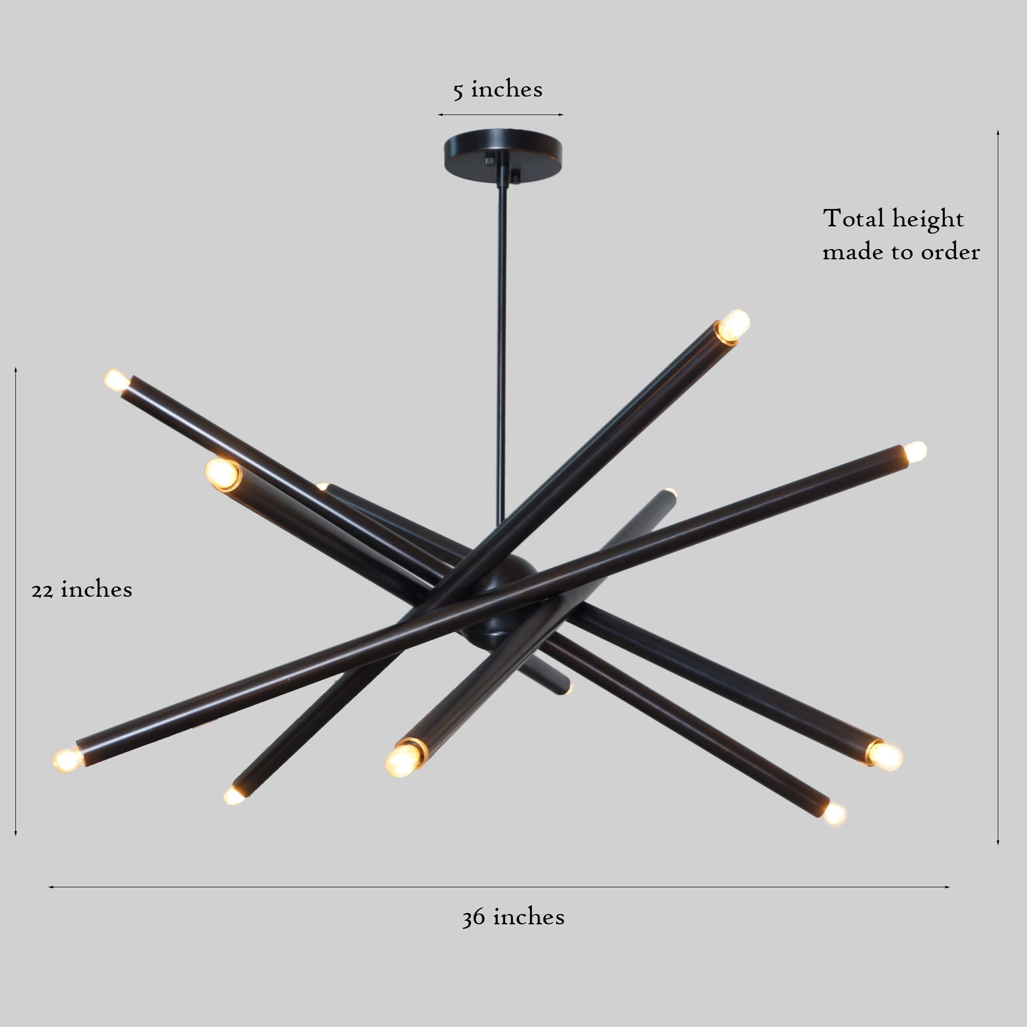 Spiral 12 Brass Chandelier - Doozie Light Studio