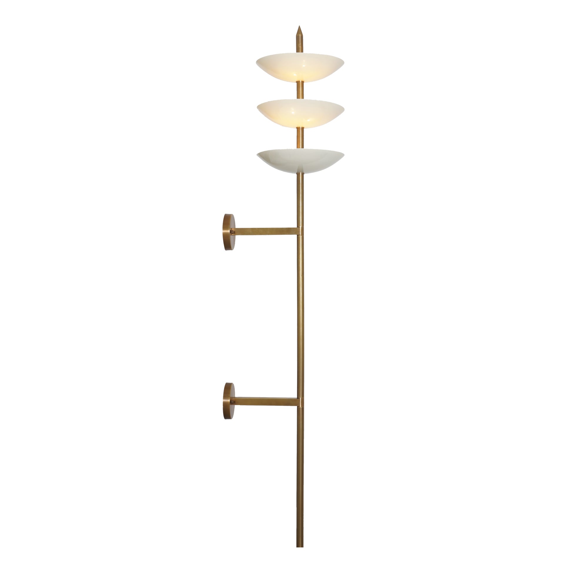 Large Brass Follett Wall Sconce - Doozie Light Studio