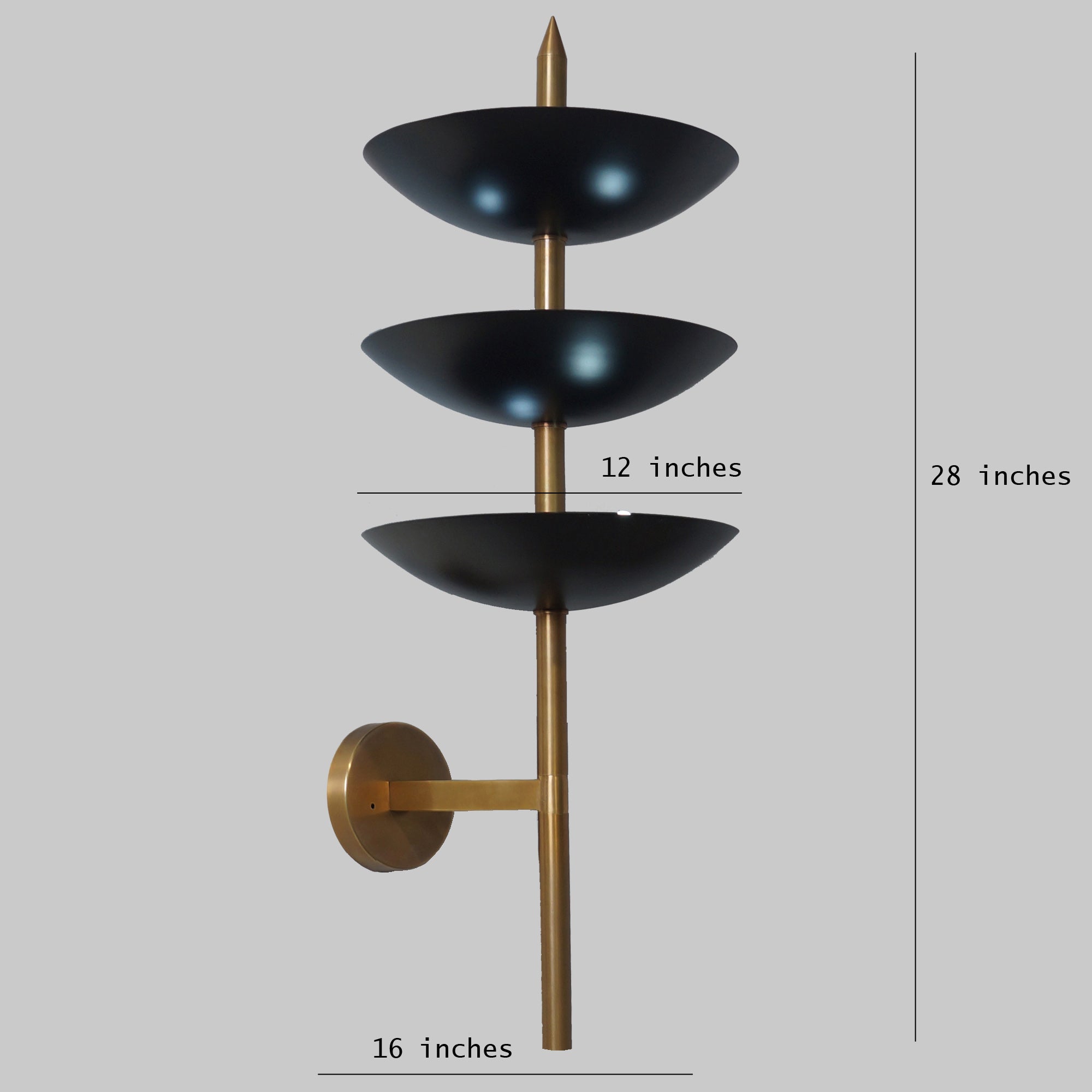 Brass Follett Wall Sconce - Doozie Light Studio