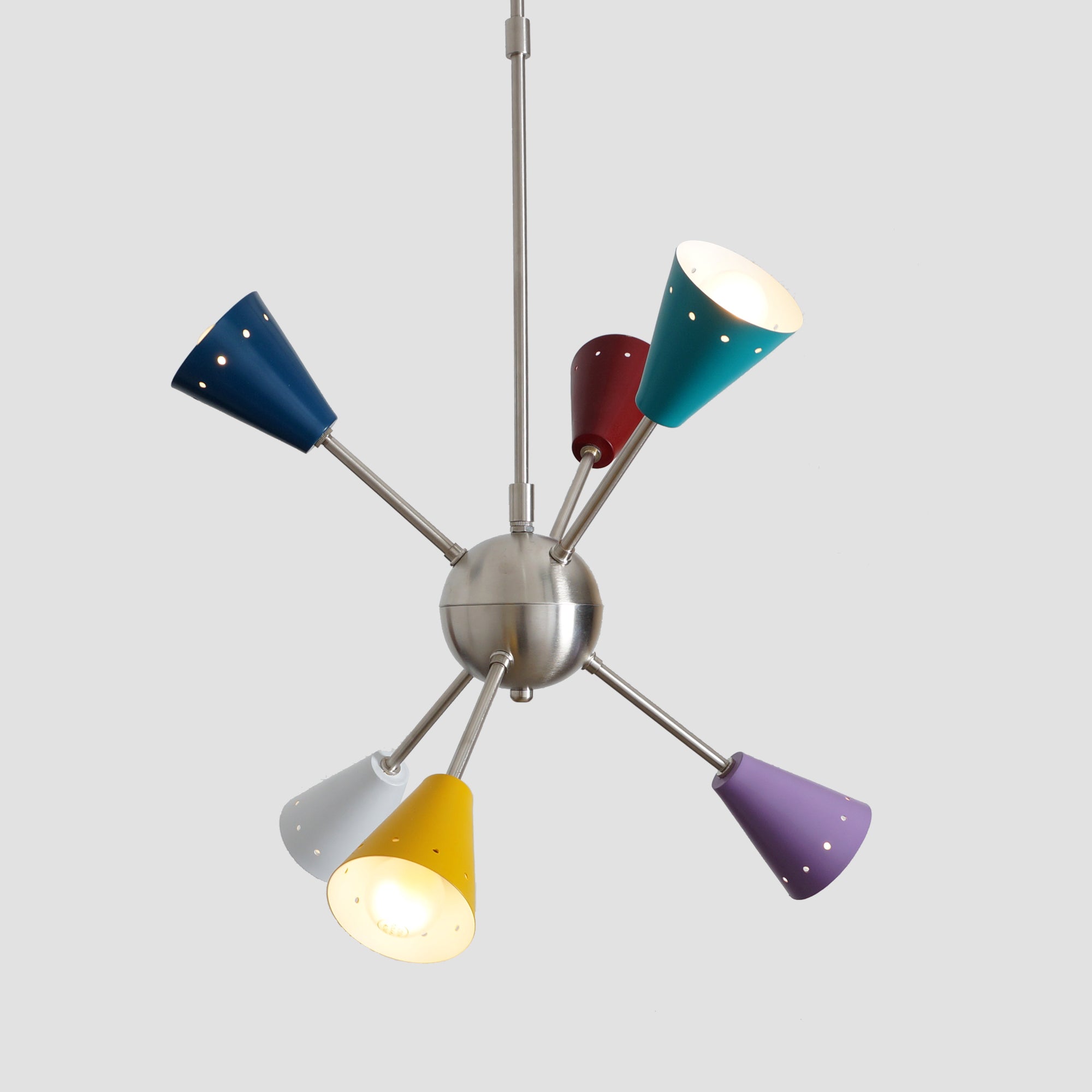 Stilnovo Multi Color Mid Century Sputnik Chandelier - Doozie Light Studio