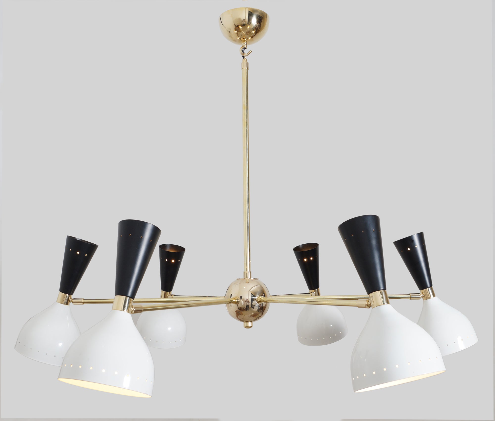 Modern Brass 12 Lights Diablo Chandelier - Doozie Light Studio