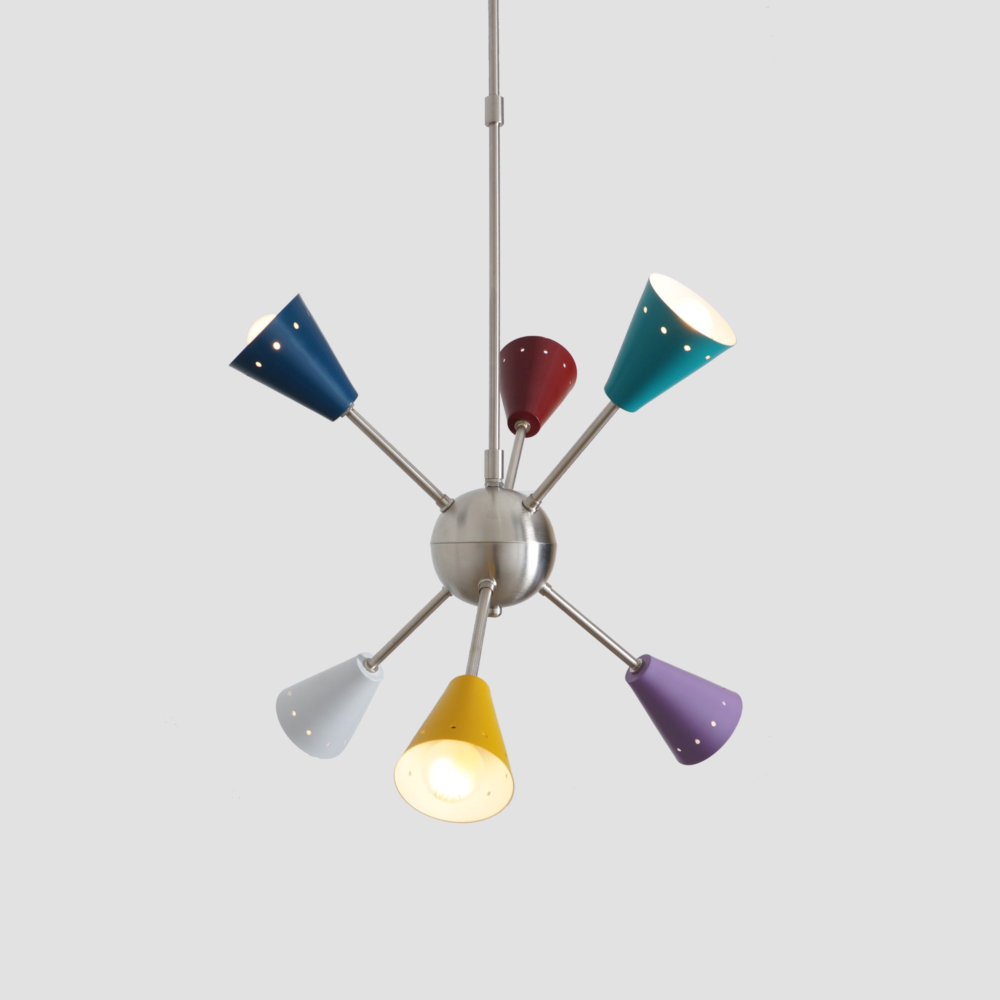 Stilnovo Multi Color Mid Century Sputnik Chandelier - Doozie Light Studio