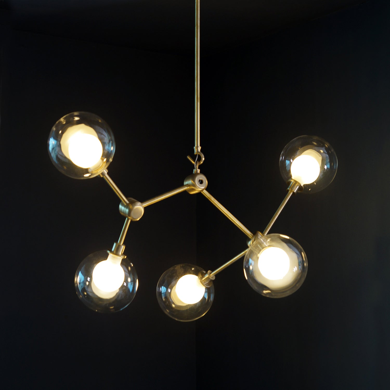 Murano Glass Globe Branch Chandelier Light Fixture - Doozie Light Studio