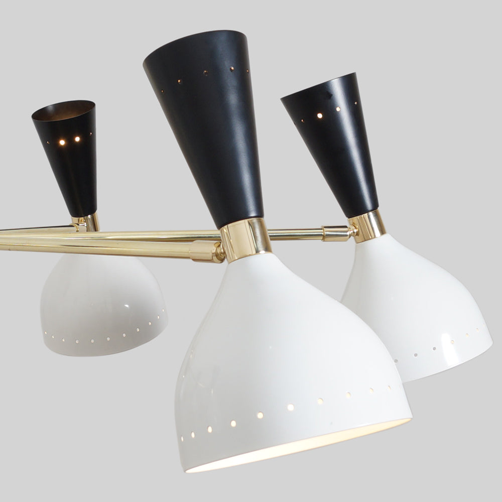 Modern Brass 12 Lights Diablo Chandelier - Doozie Light Studio