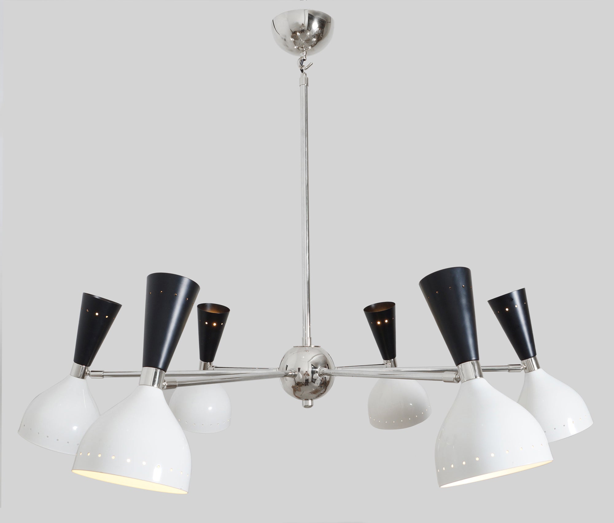 Modern Brass 12 Lights Diablo Chandelier - Doozie Light Studio