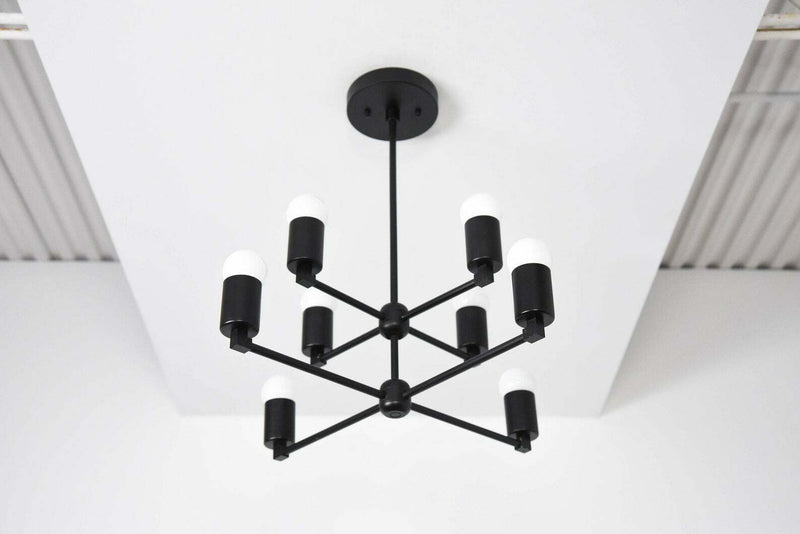 8 Light Sputnik Brass Chandelier Handmade Industrial Light Fixture